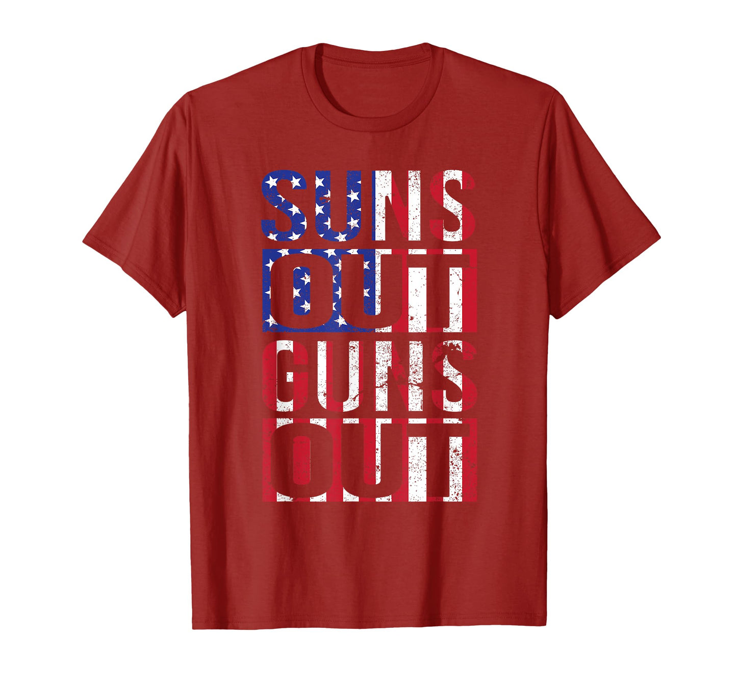 Suns Out Guns Out Funny Fourth Of July Muscles T-Shirt
