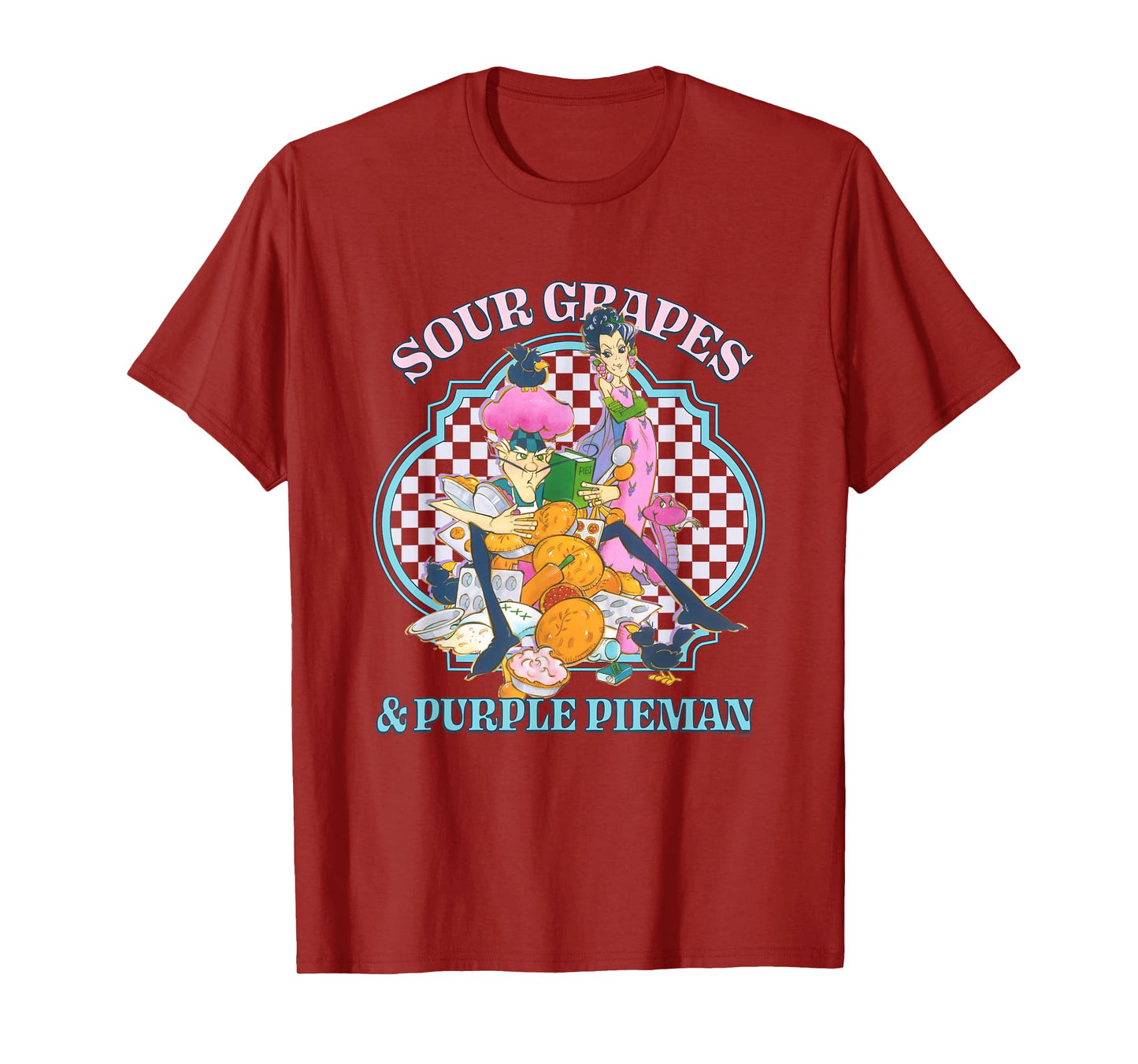 Strawberry Shortcake Sour Grapes & Purple Pieman Retro Logo T-Shirt