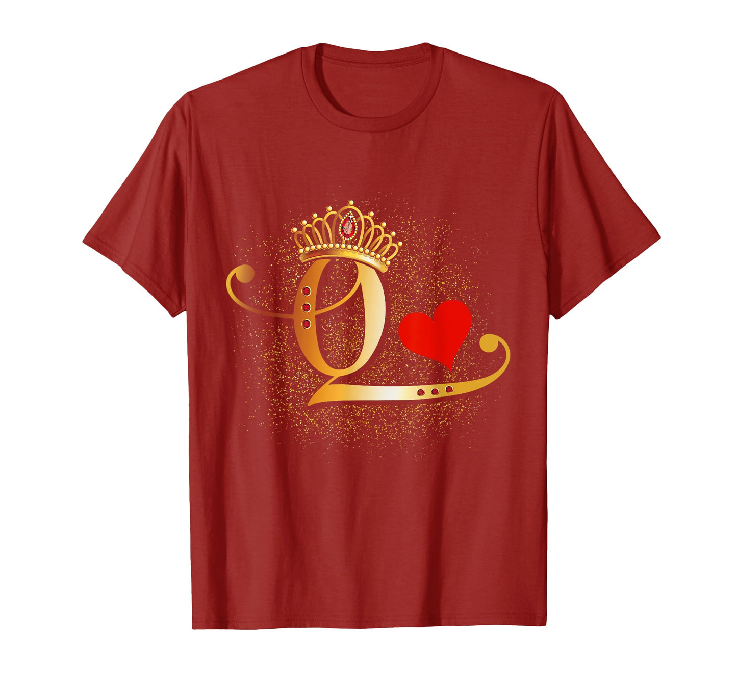 King & Queen of Hearts Crown Couple Saint Valentine's Day T-Shirt