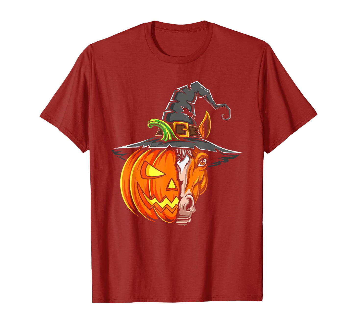 Horse Pumpkin Jack O Lantern Halloween Kids Mens Womens T-Shirt