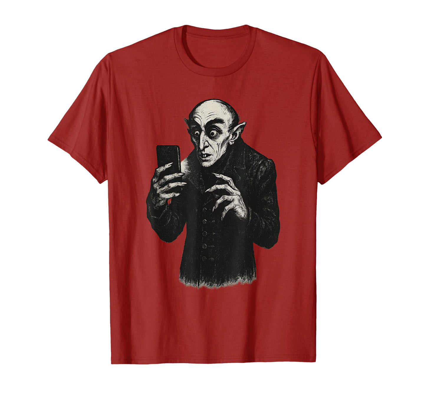 Vampire Smartphone Nosferatu Selfie Count Orlok Halloween T-Shirt