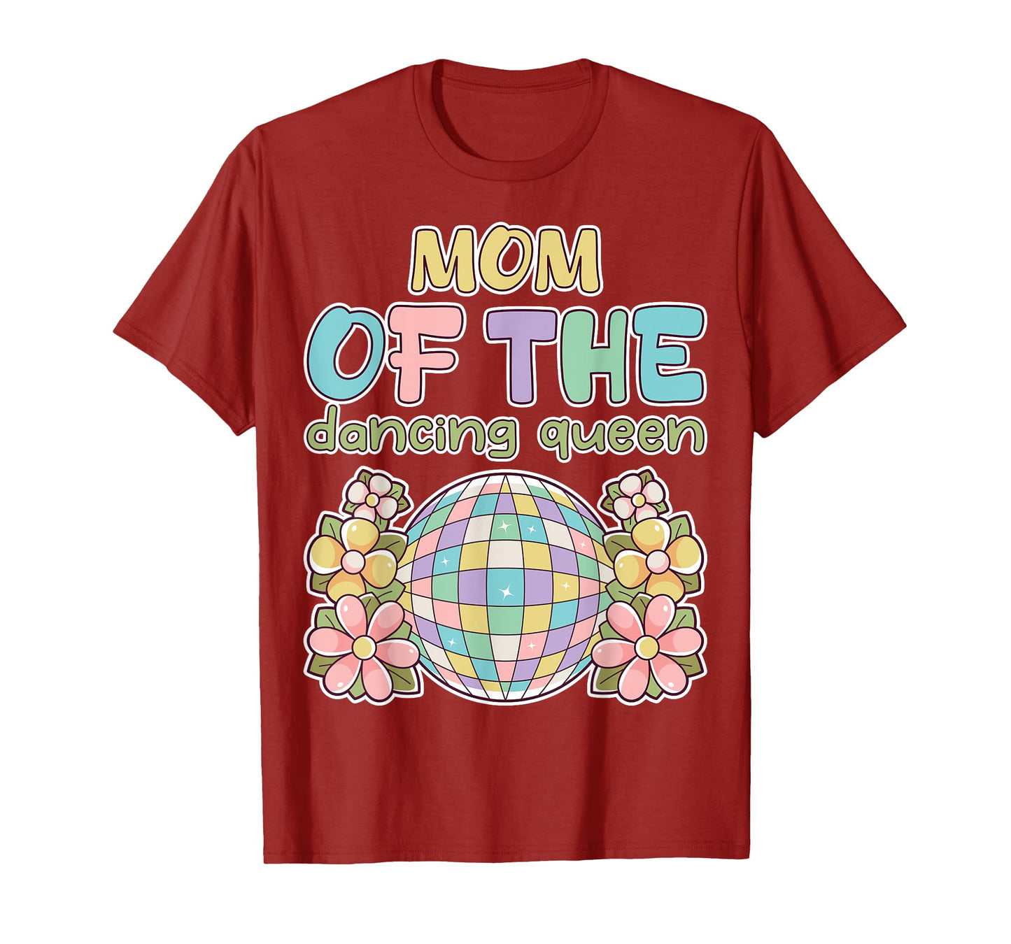 Mom of the Dance Queen Retro 17th Birthday Family Party T-Shirt