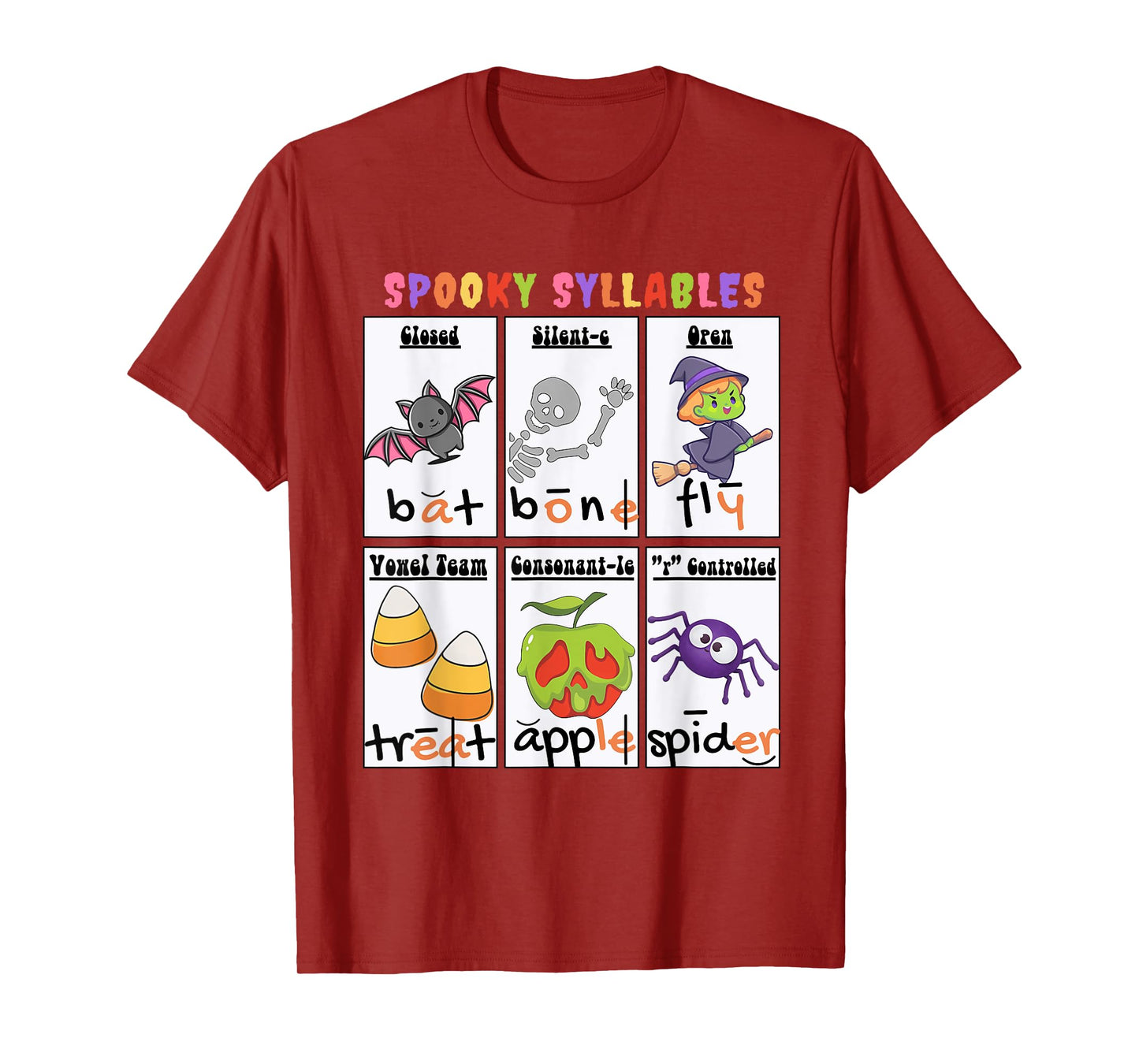 Spooky Syllables Funny Halloween T-Shirt