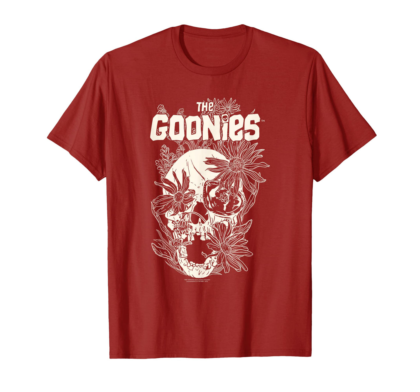 The Goonies Overgrown Flower Skull Vintage Movie T-Shirt