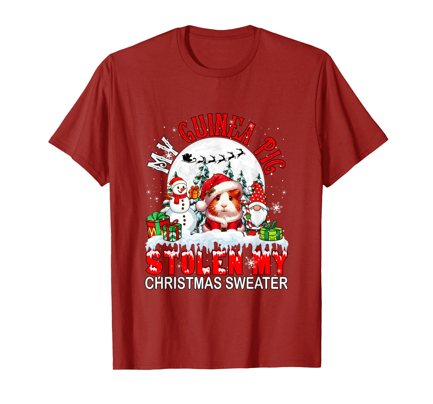My Guinea Pig Stolen My Christmas Sweater Santa Dog Owner T-Shirt