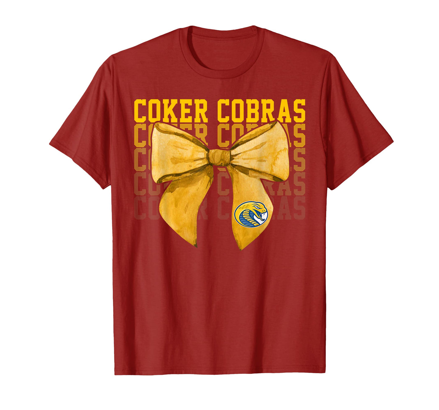 Coker College University Cobras Bow Vintage Athletics Girls T-Shirt