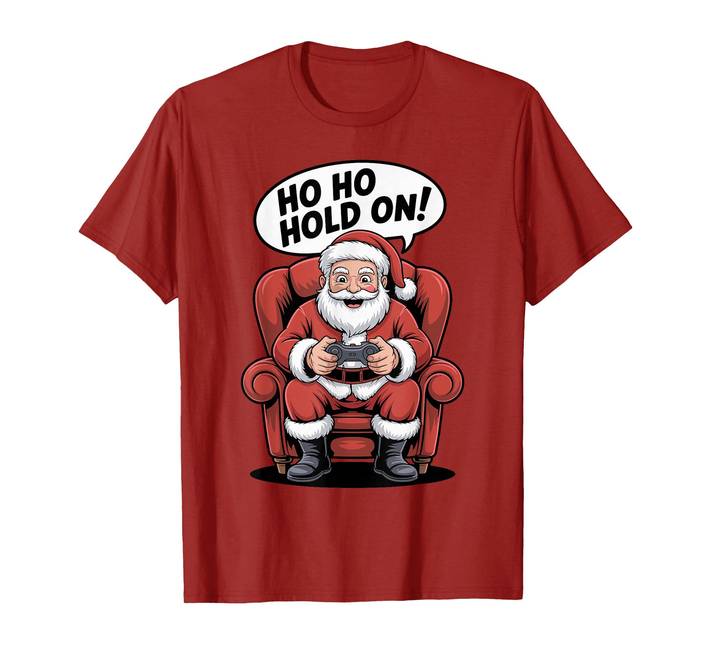 Santa Gaming Christmas Funny Video Gamer Xmas Holiday T-Shirt