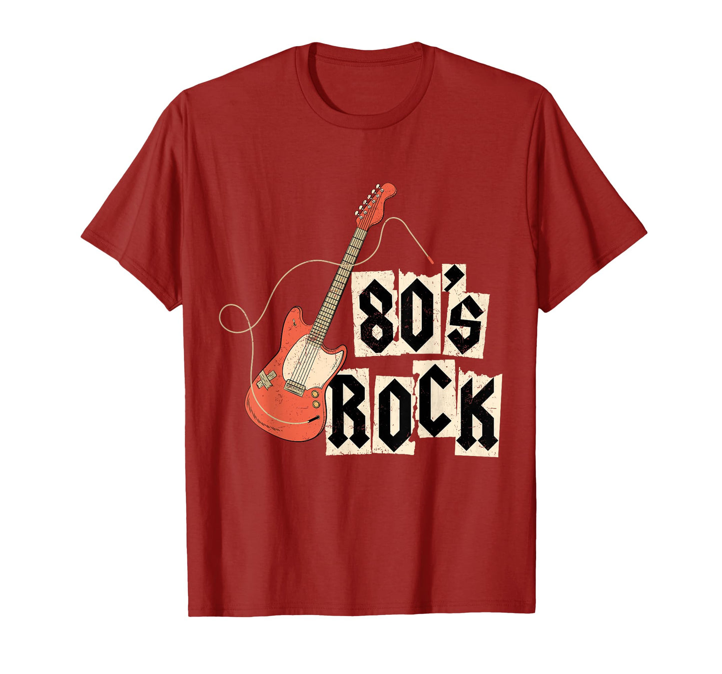 Vintage 80's Rock 80s Party Retro Music Guitar Rock And Roll T-Shirt