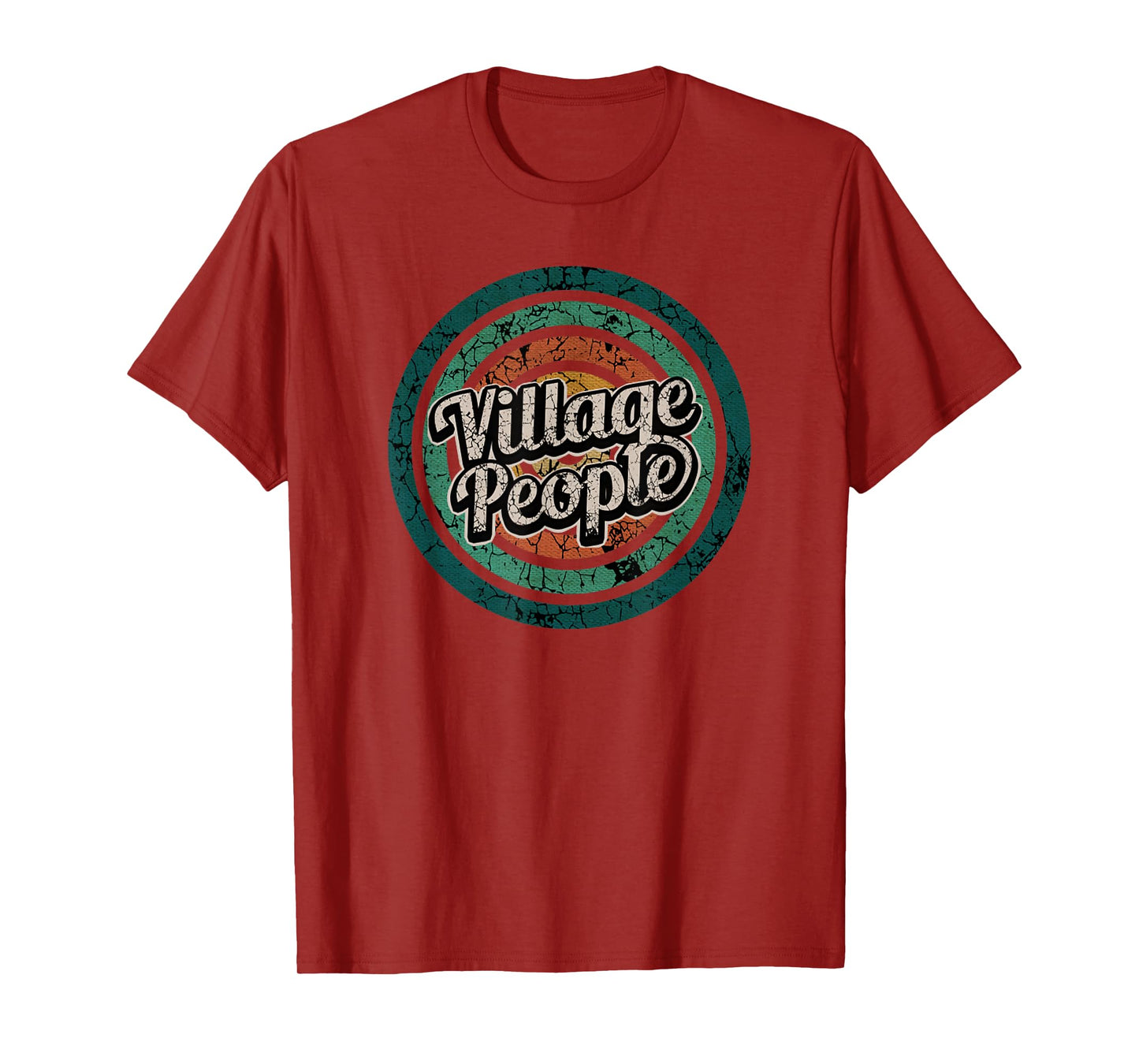 Vintage Village People Retro Circle Funny Music T-Shirt