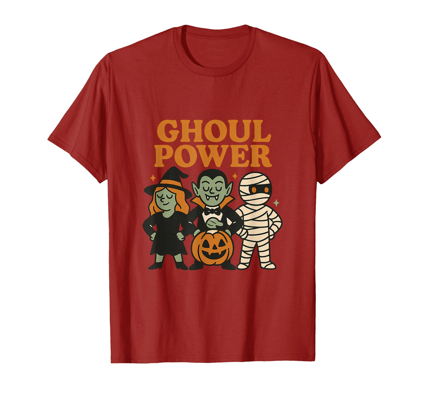 Ghoul Power Retro Halloween Squad T-Shirt