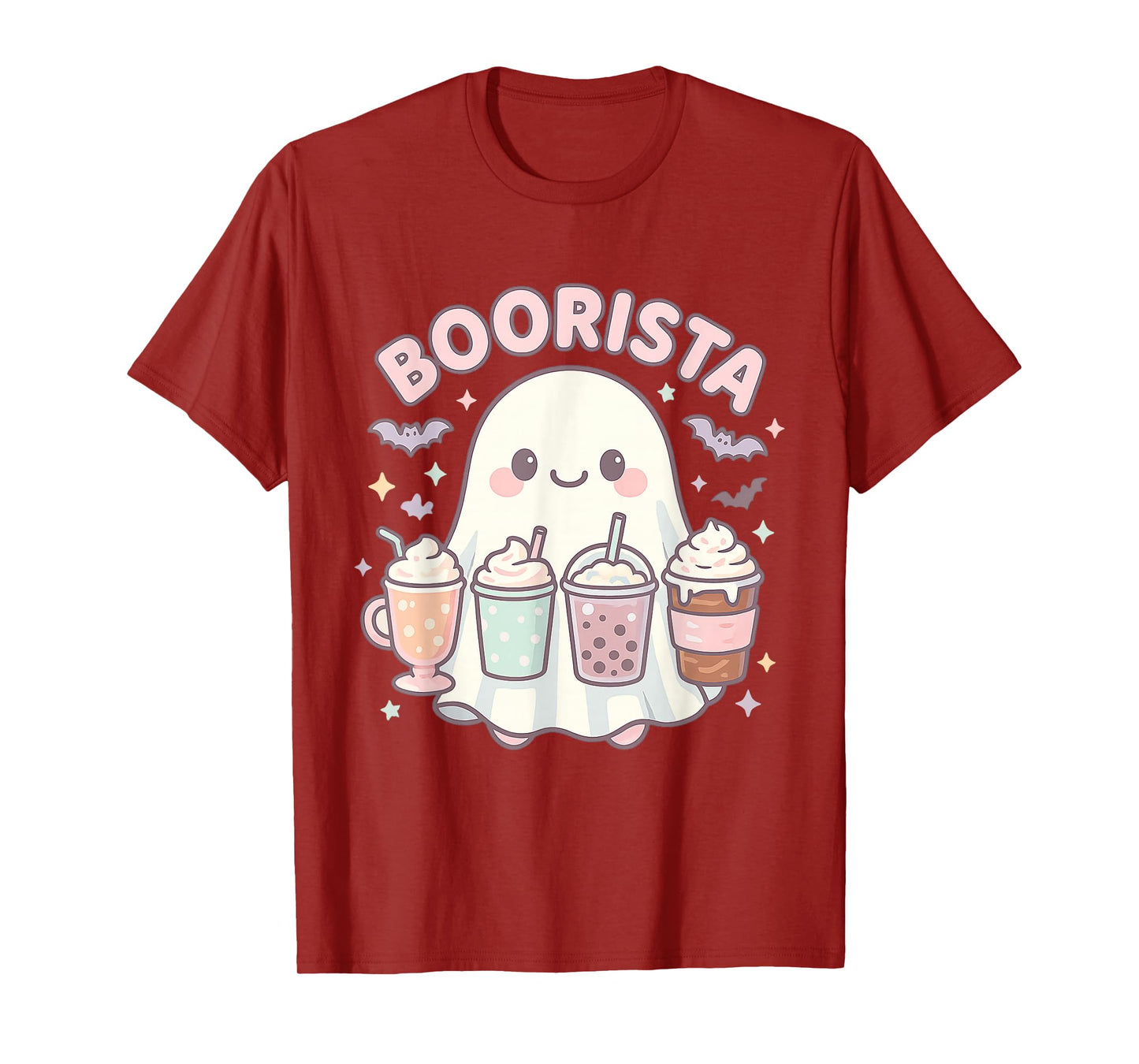 Boorista Barista Ghost Coffee Halloween Spooky Season Funny T-Shirt