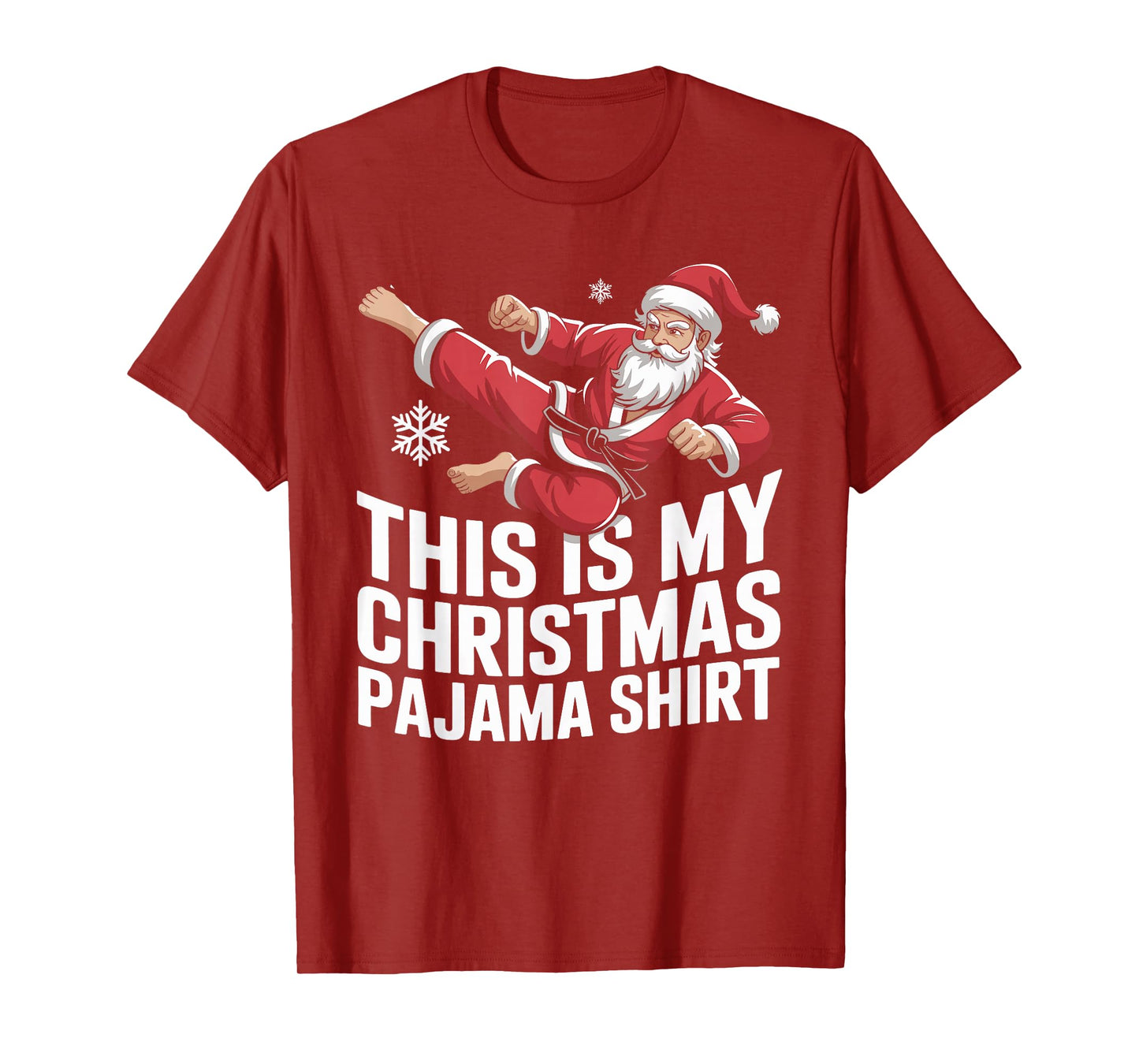 Funny Santa Claus Karate Christmas Martial Arts for Men T-Shirt