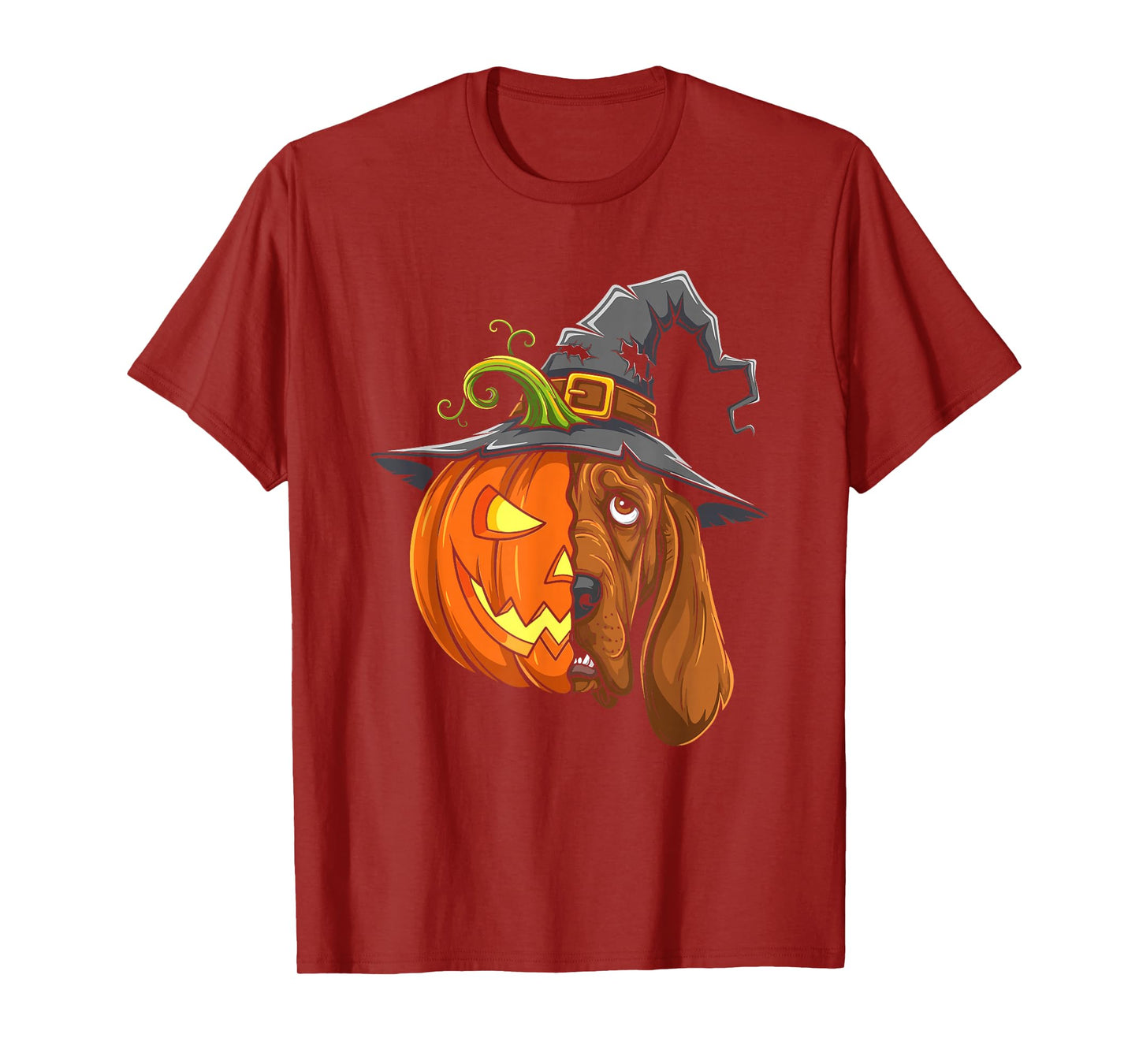 Bloodhound Pumpkin Jack O Lantern Halloween Kids Mens Womens T-Shirt