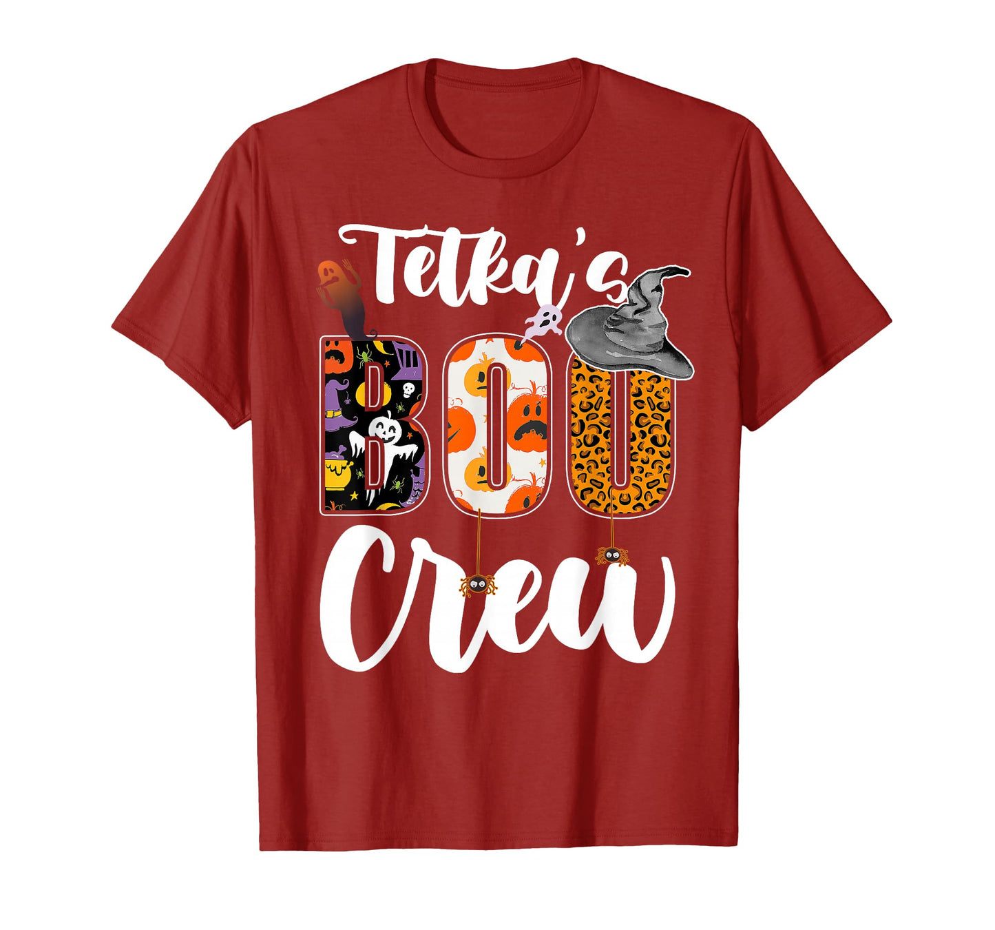 Tetka's Boo Crew Halloween Aunt Nephew Niece Matching T-Shirt