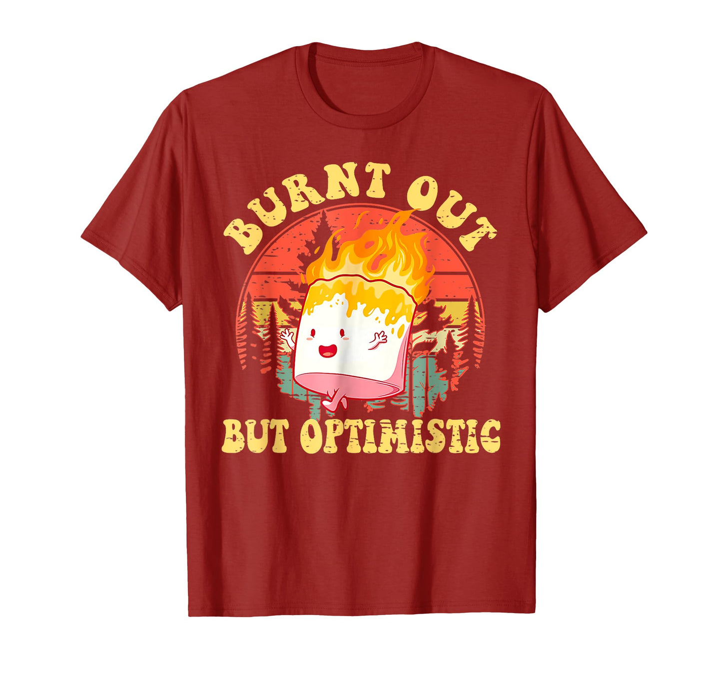 Funny Burnt Out But Optimistic Vintage Marshmallows T-Shirt