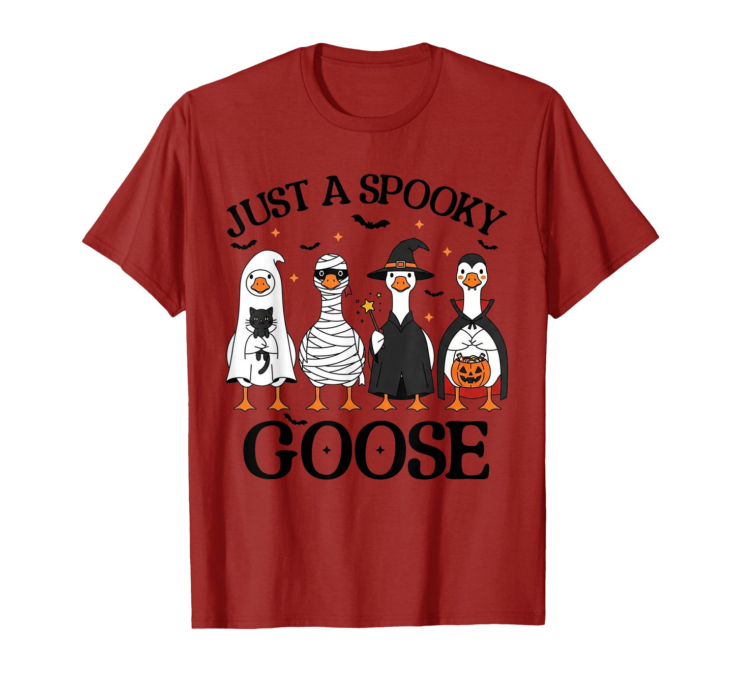 Just A Spooky Goose Halloween Goose Costume Funny Halloween T-Shirt