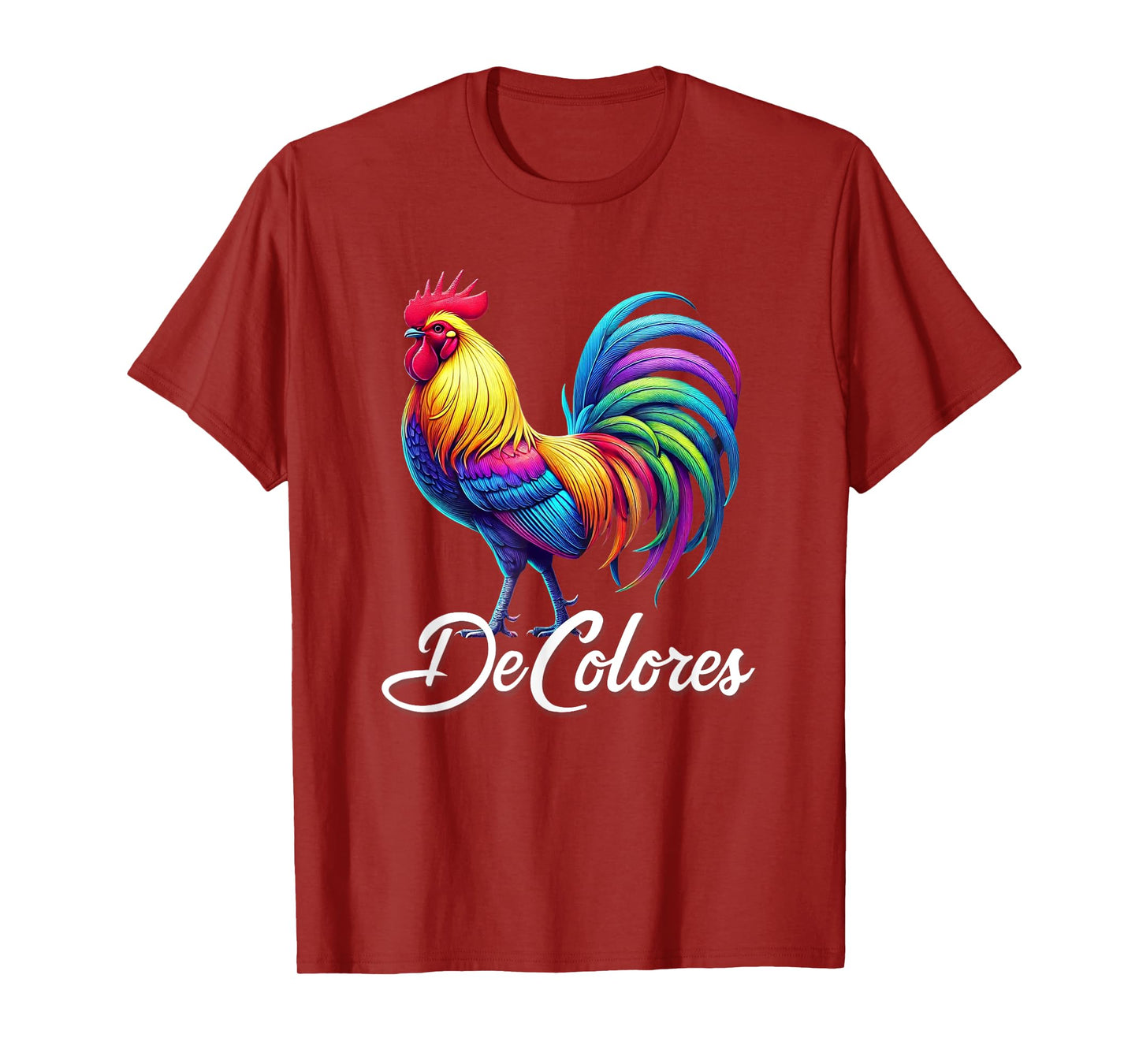DeColores Cursillo Rainbow Rooster Catholic T-Shirt