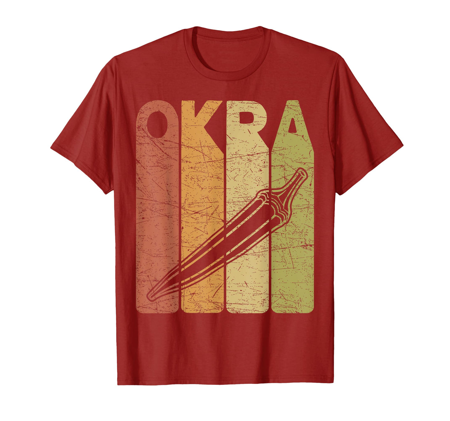 Okra Vintage Okra Vegetable Farmer Retro Okra T-Shirt