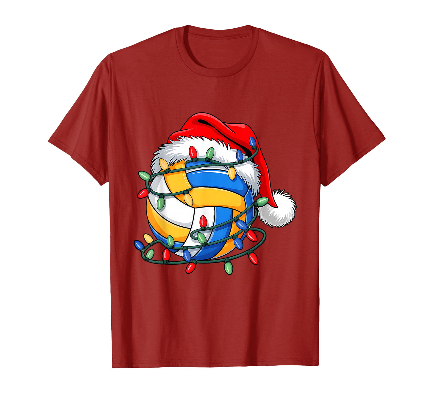 Volleyball Ball Santa Hat XmasChristmas Volleyball Lover T-Shirt