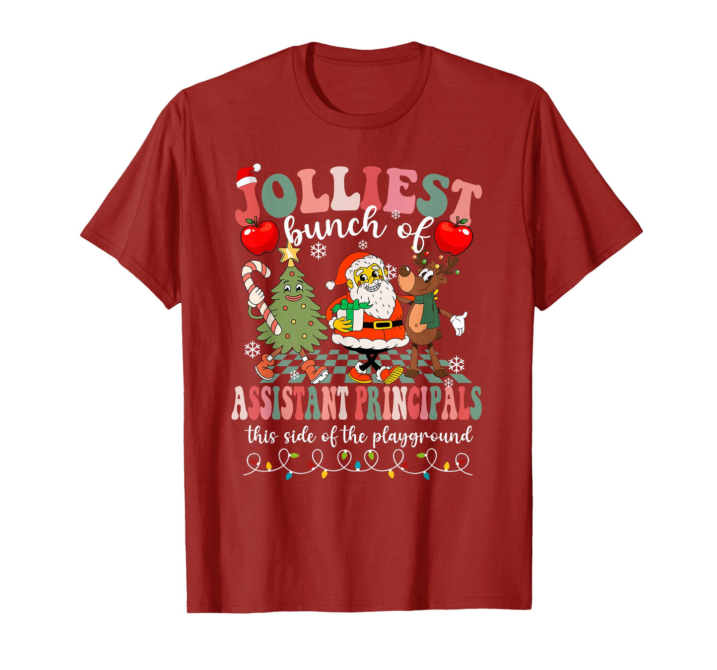 Funny Christmas Xmas Jolliest Bunch of Assistant Principals T-Shirt