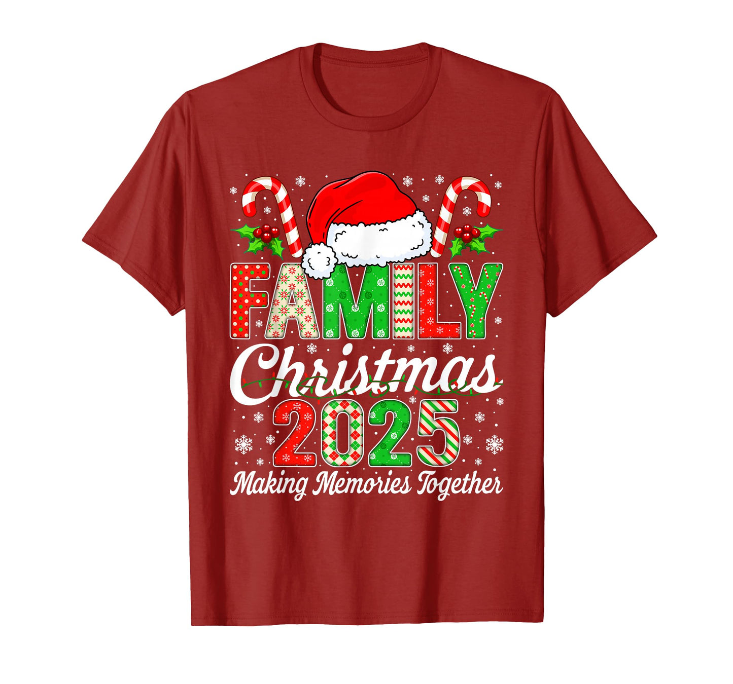 Family Christmas 2025 Squad Santa Elf Xmas Matching Outfit T-Shirt