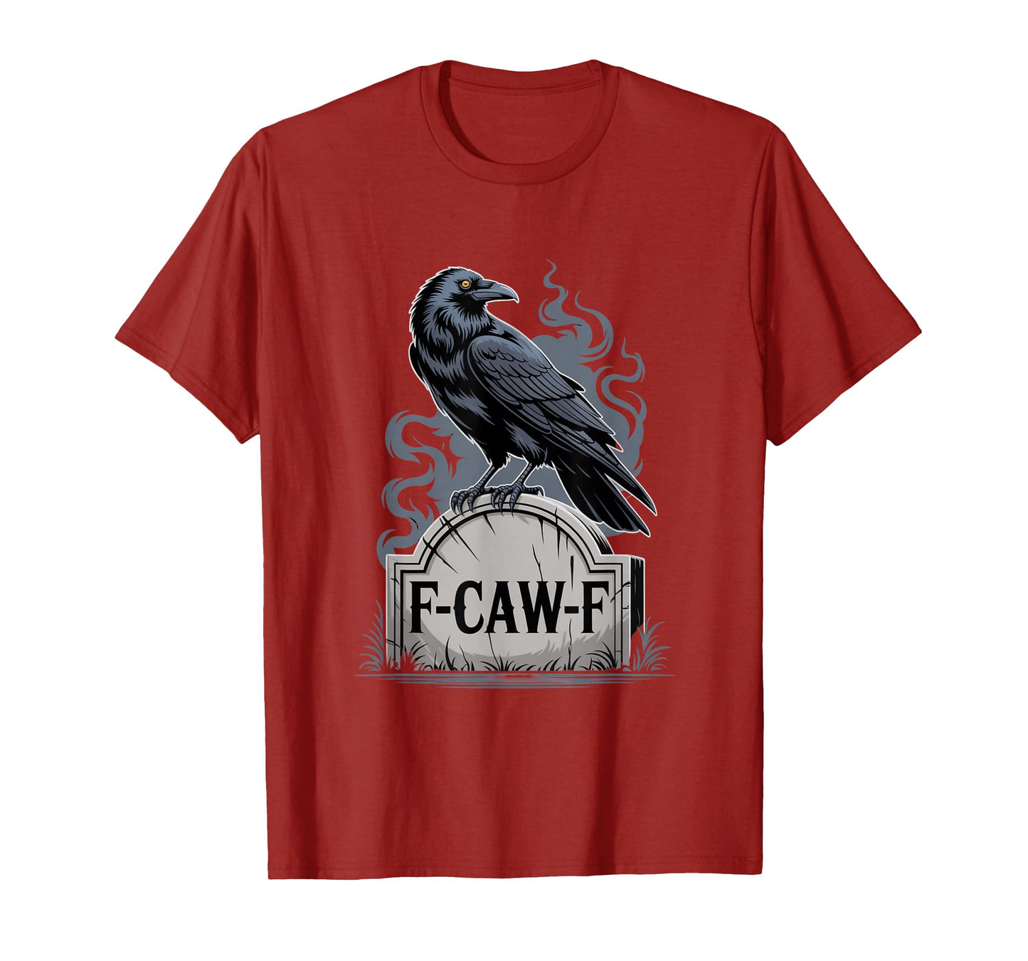 F-Caw-F Crow Funny Gothic Moon Black Bird Halloween T-Shirt