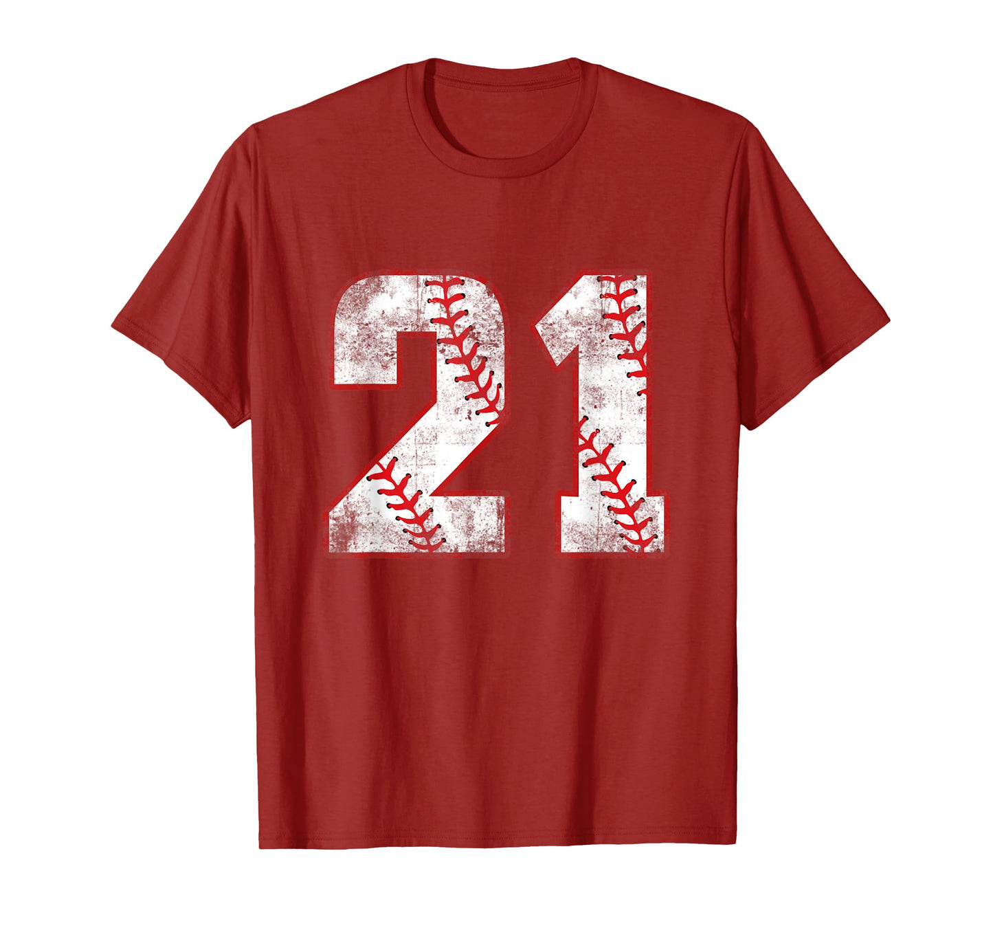 Vintage Baseball 21 Jersey Number T-Shirt