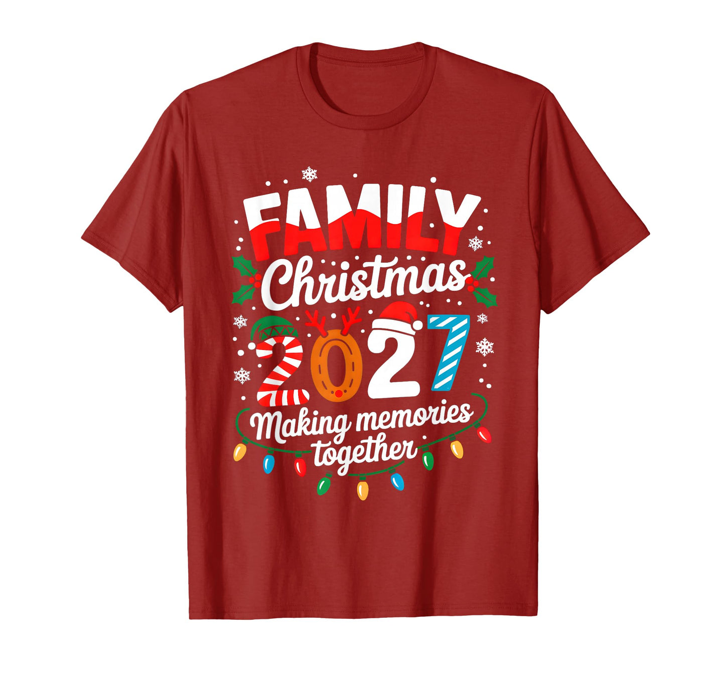 Family Christmas 2027 Matching Family Xmas Squad Santa 2027 T-Shirt