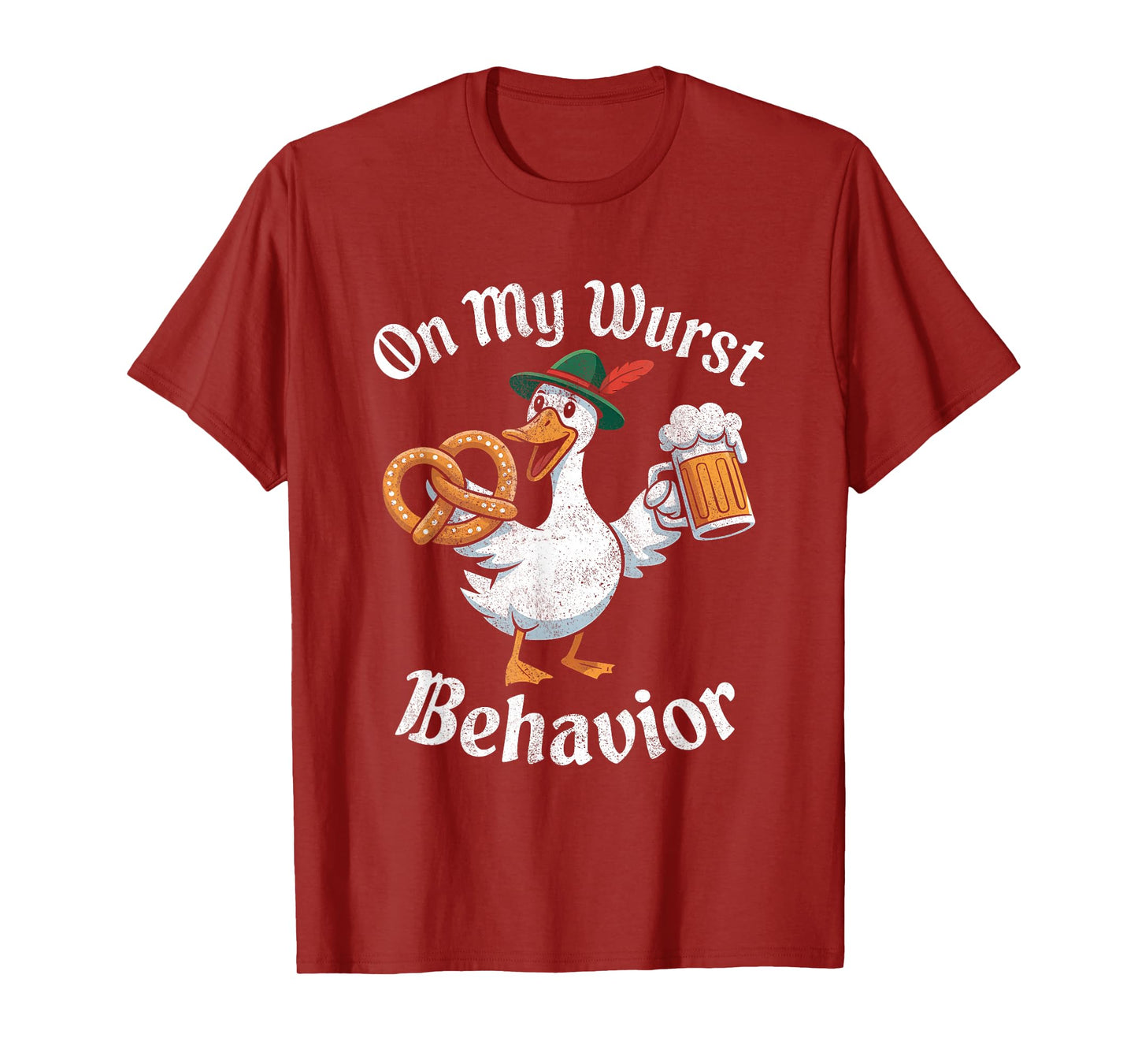 On My Wurst Behavior Oktoberfest Funny German American Humor T-Shirt