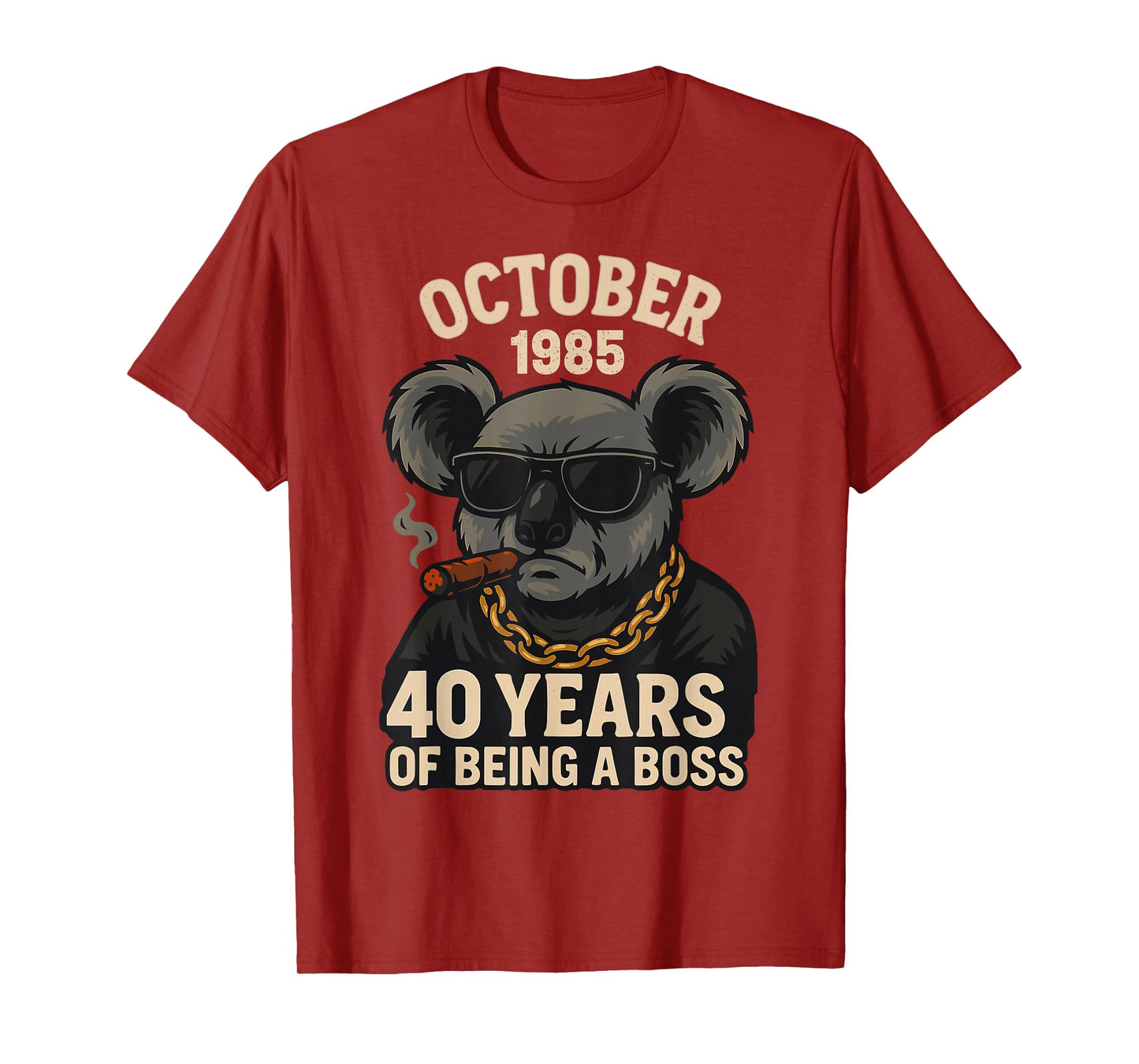 October 40th Birthday Men Women 1985 Awesome Panda Lovers T-Shirt