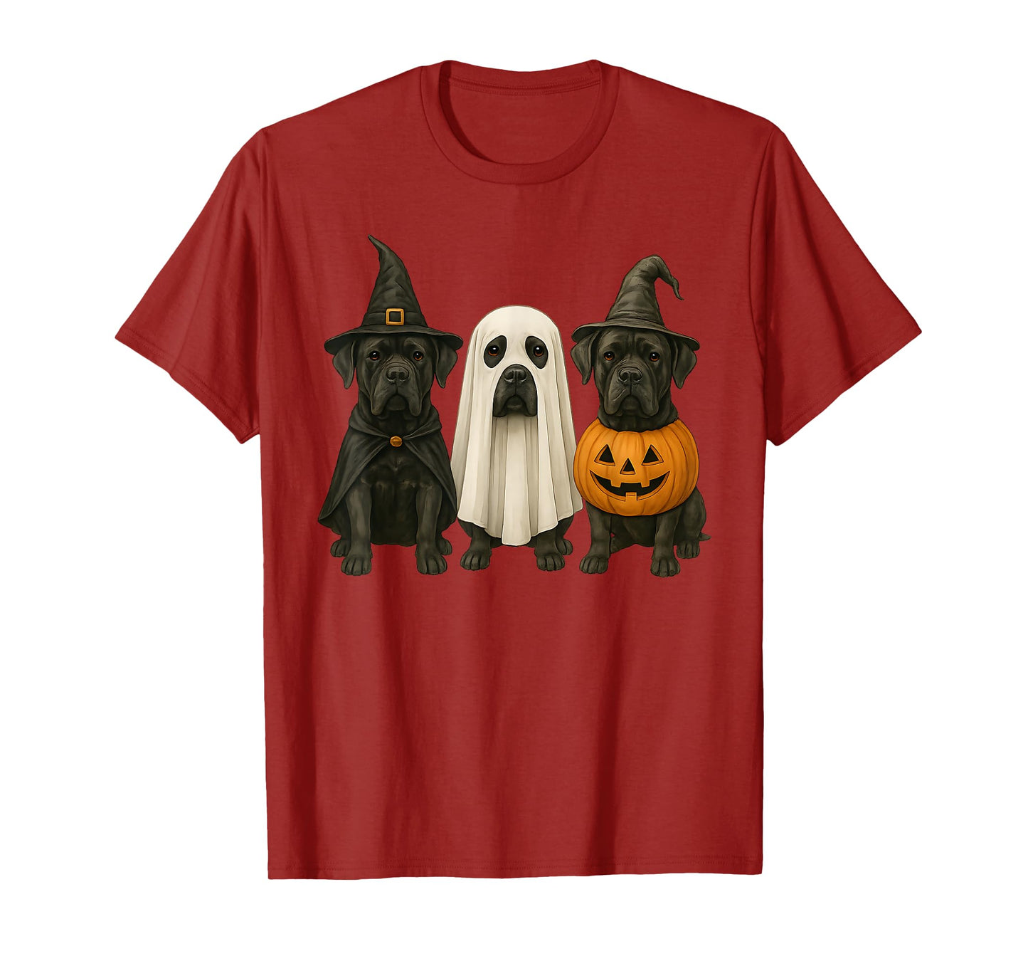 Cane Corso Halloween Dog Witch Ghost Pumpkin T-Shirt