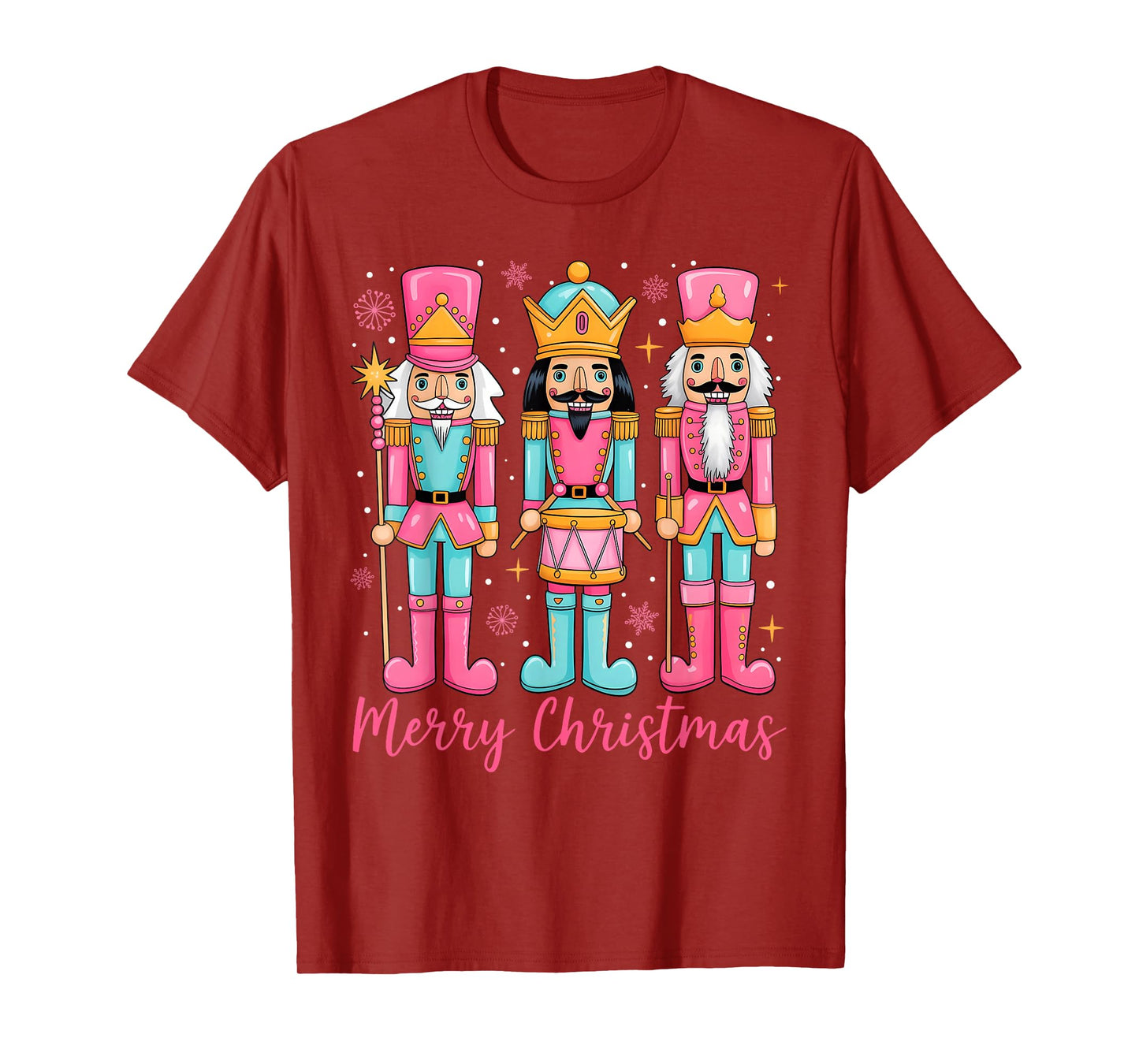 Pink Nutcracker Squad Christmas Ballet Dance Women Kids Girl T-Shirt