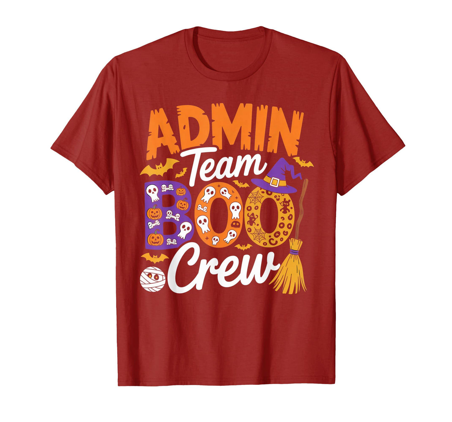Admin Team Boo Crew Funny Halloween Outfit for Coworkers T-Shirt