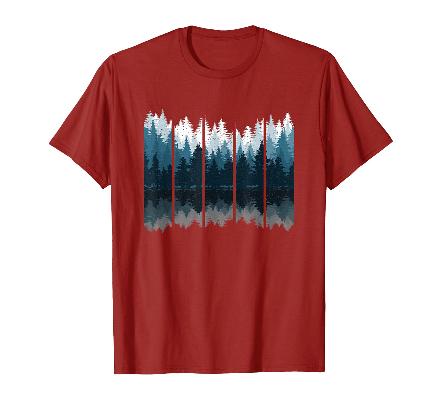 Pine Tree Forest Landscape Nature Vintage Graphic Men Women T-Shirt