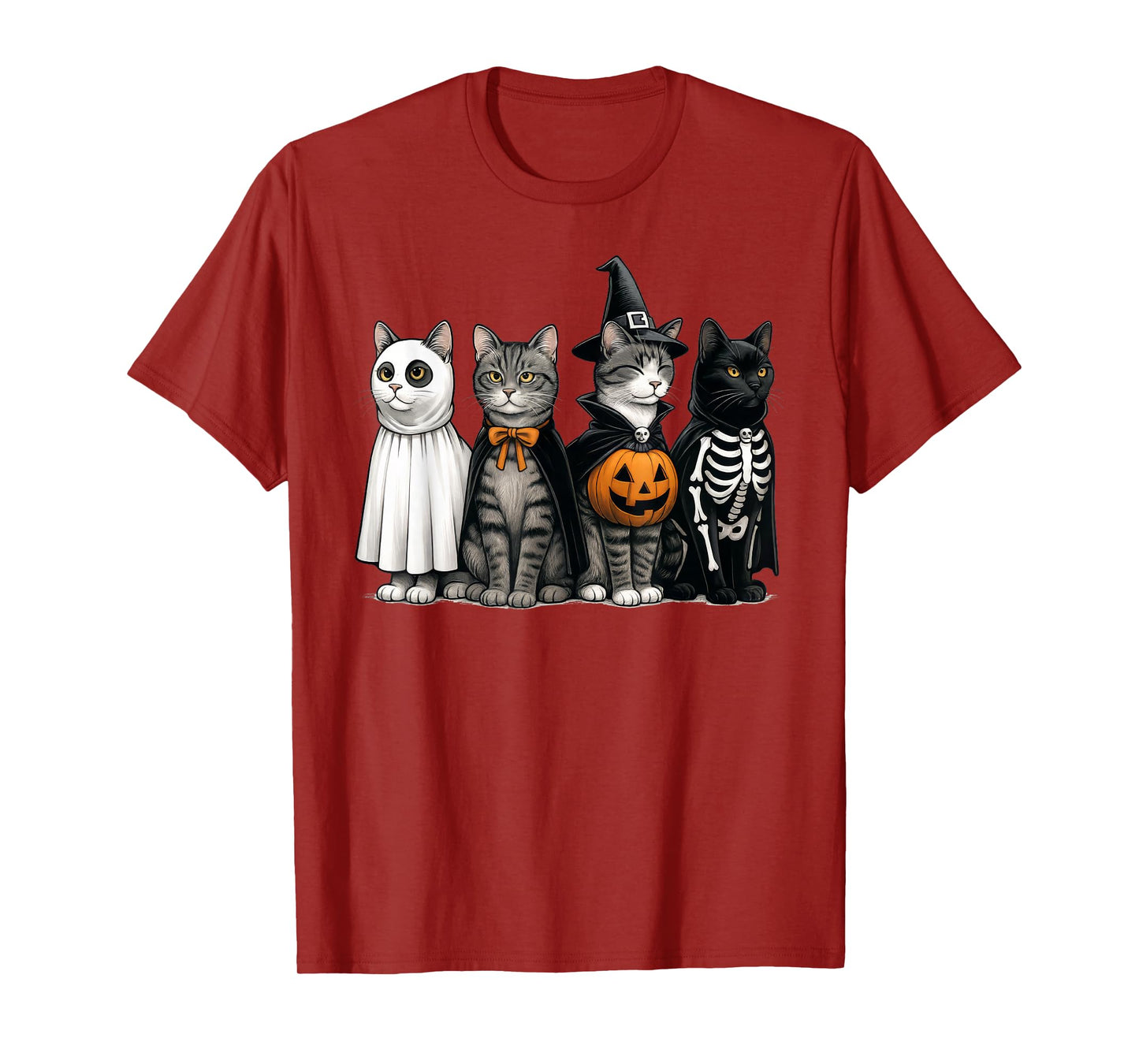 Spooky Witch Boo Cat Keeper Funny Halloween Costume Girl Boy T-Shirt