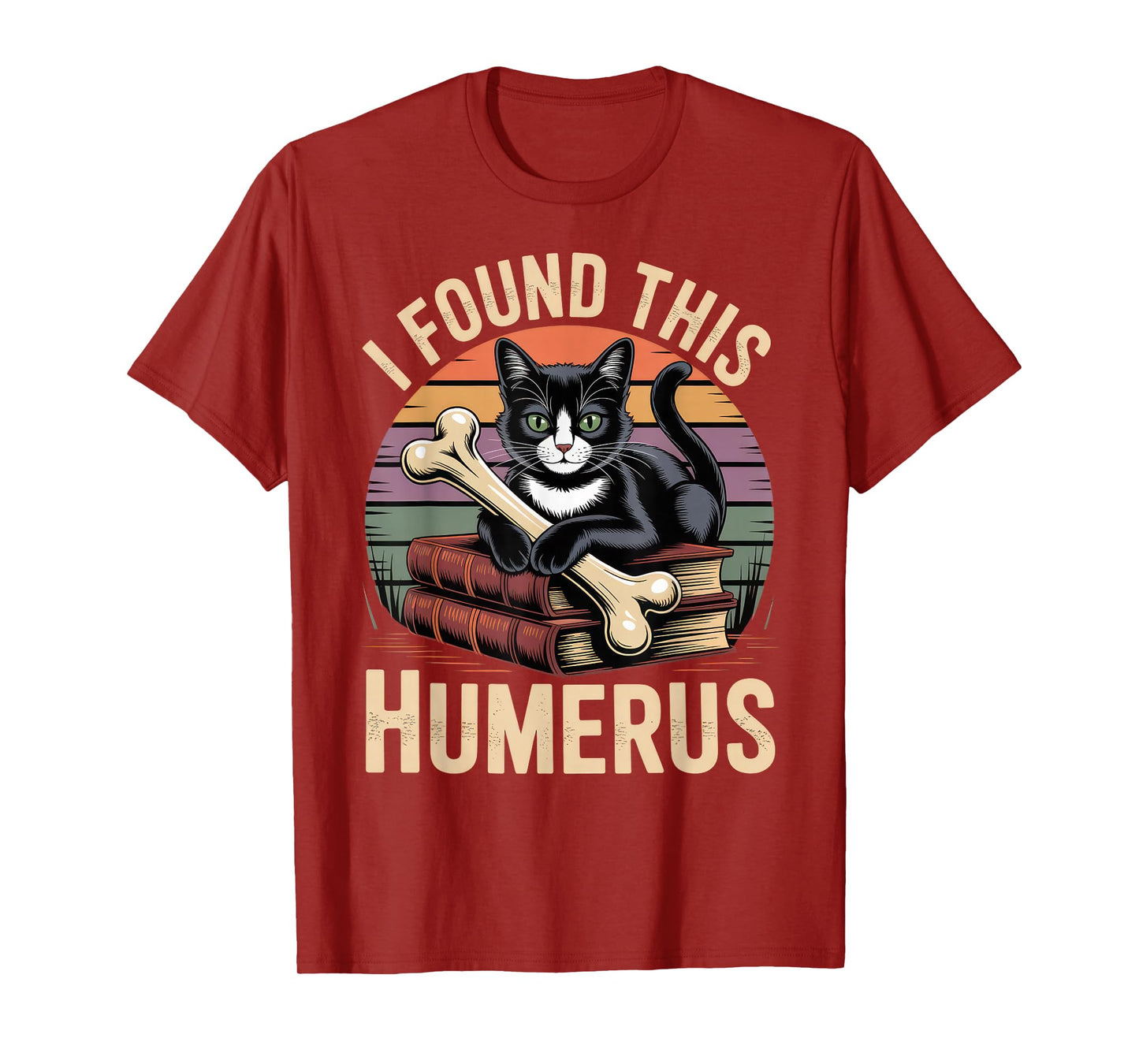 I Found This Humerus T Shirt Cat Funny Cute Halloween T-Shirt