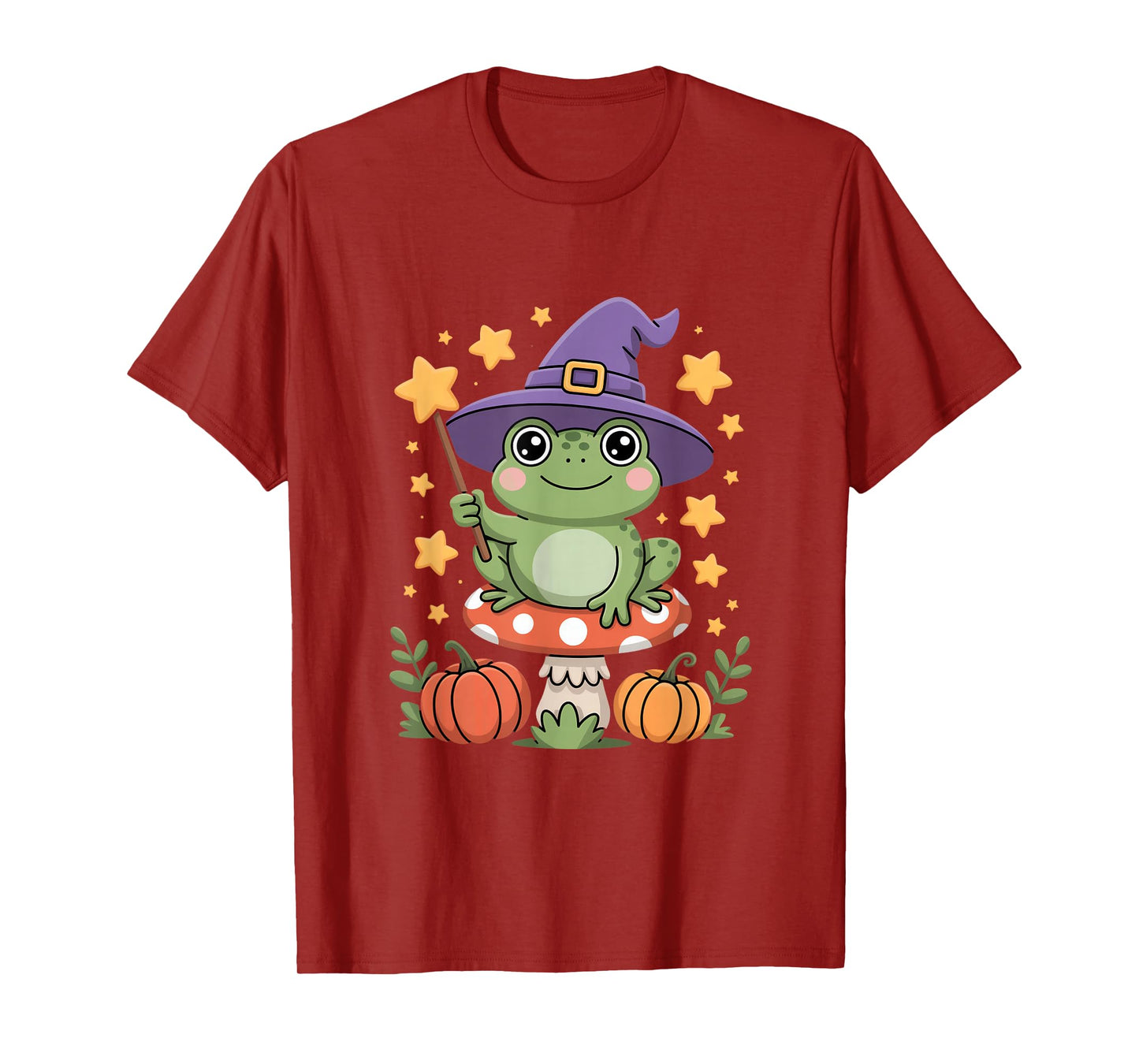 Cute Kawaii Halloween Frog with Magic Hat T-Shirt