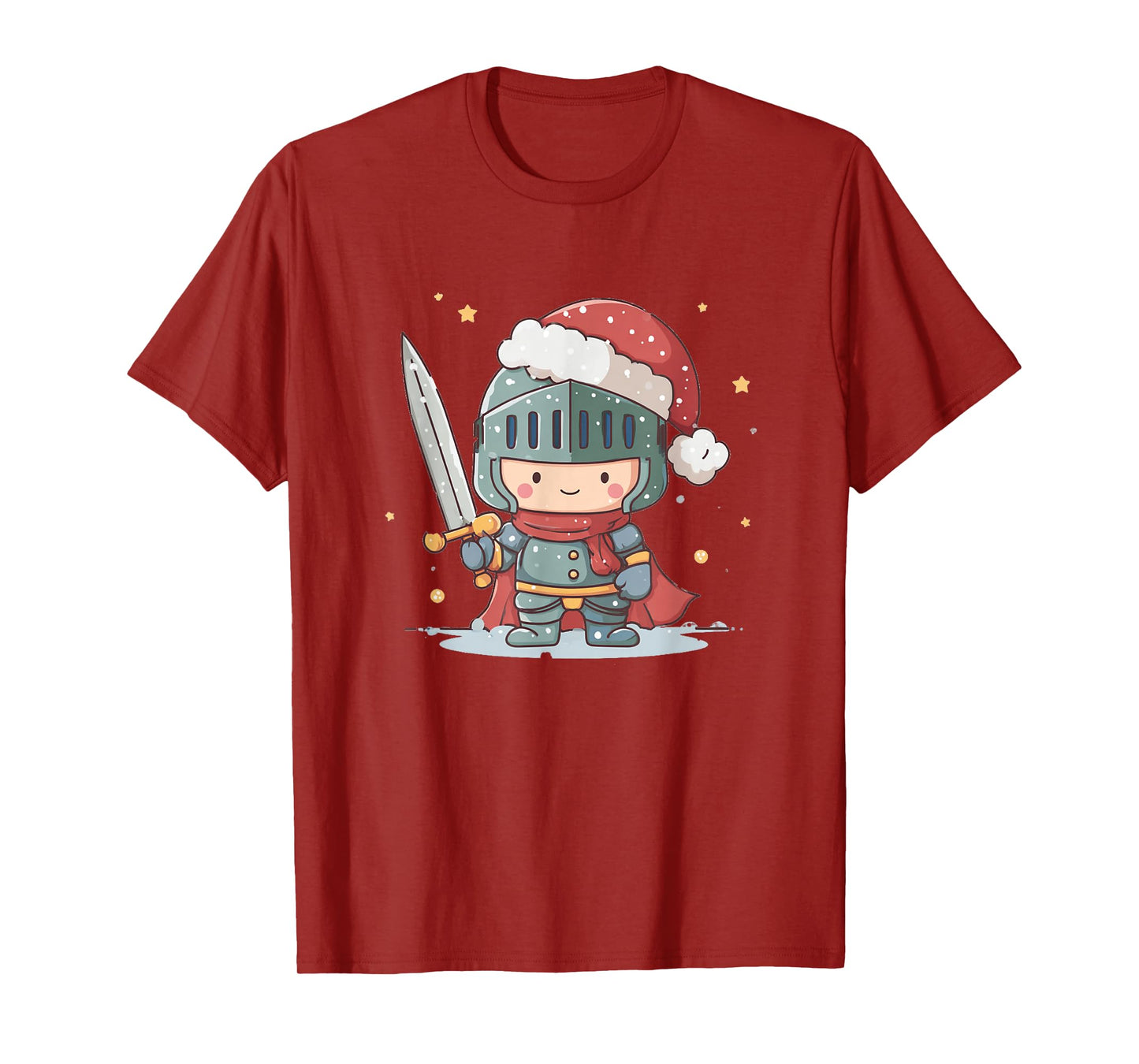 Awesome Knight with Santa Claus Hat for Christmas Armor T-Shirt