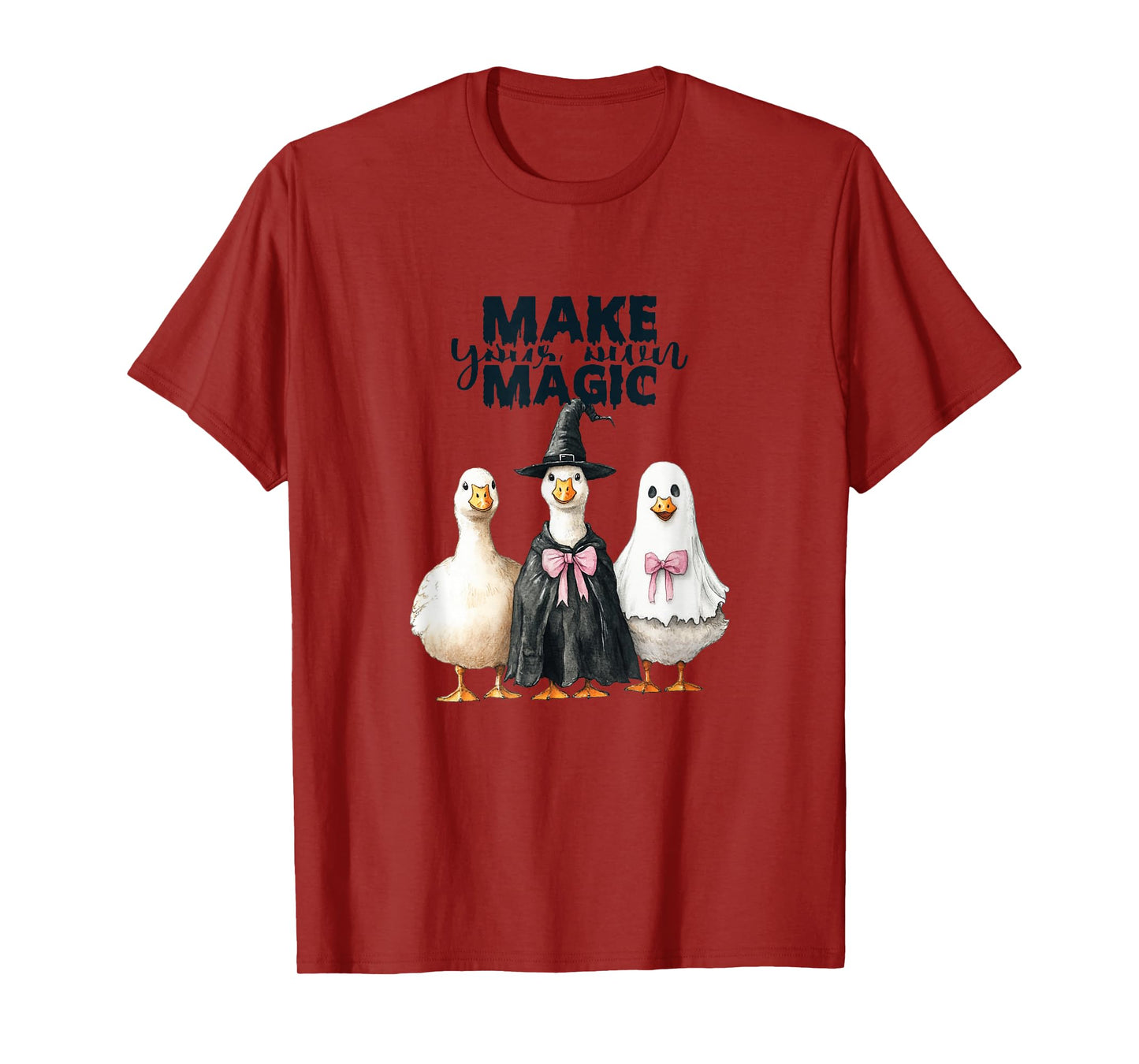 Funny Halloween Goose, Witch Ghost Cute Pet Costume T-Shirt