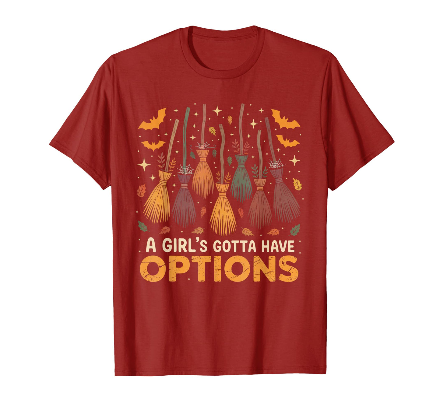 Retro a Girl’s Gotta Have Options Spooky Witches Halloween T-Shirt