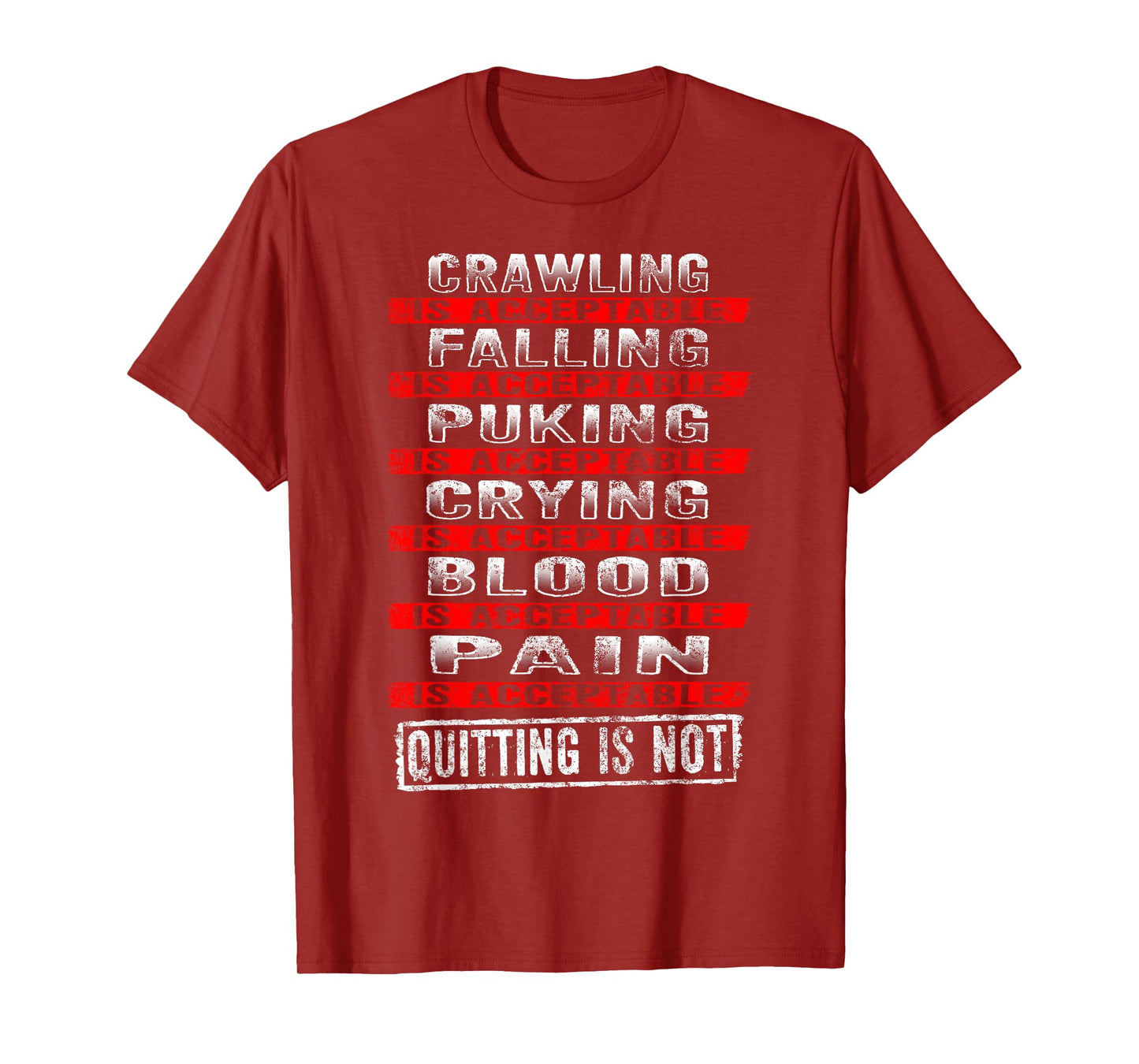 I Will Not Quit Inspirational T-Shirt T-Shirt