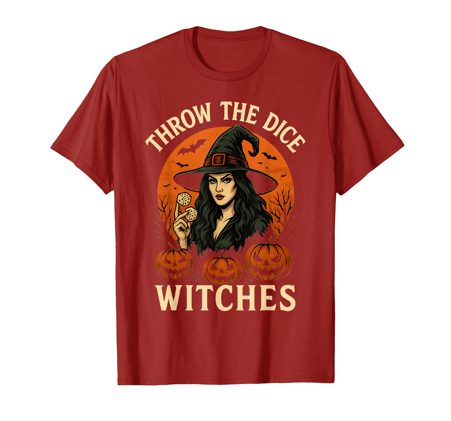 Throw The Dice Witches Halloween Bunco Game T-Shirt