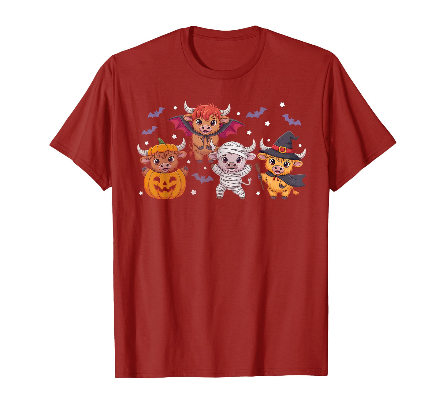 Highland Cow Halloween Spooky Cute Costume Squad T-Shirt