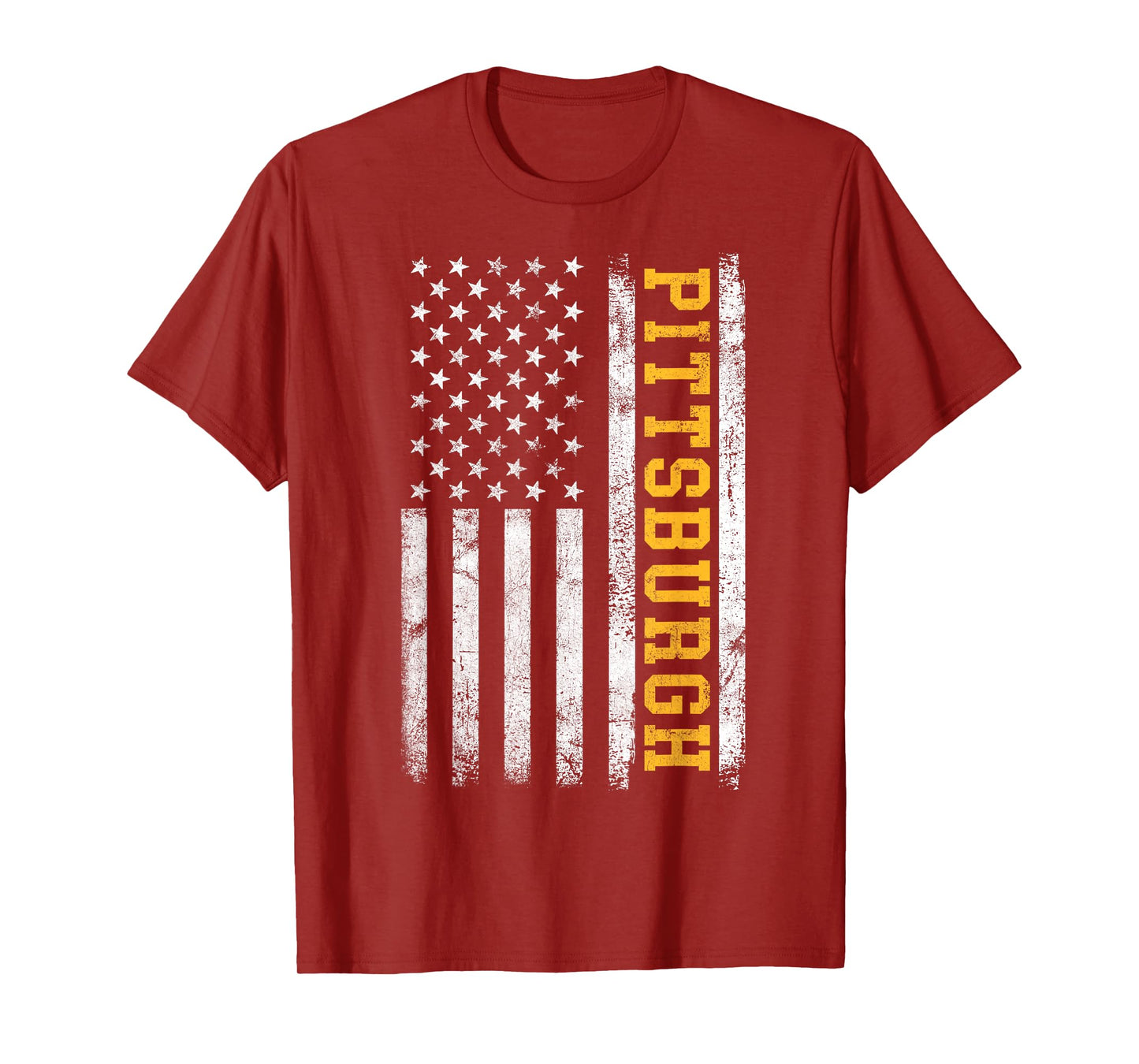 Pittsburgh Vintage Man Woman Kids US Flag Retro T-Shirt