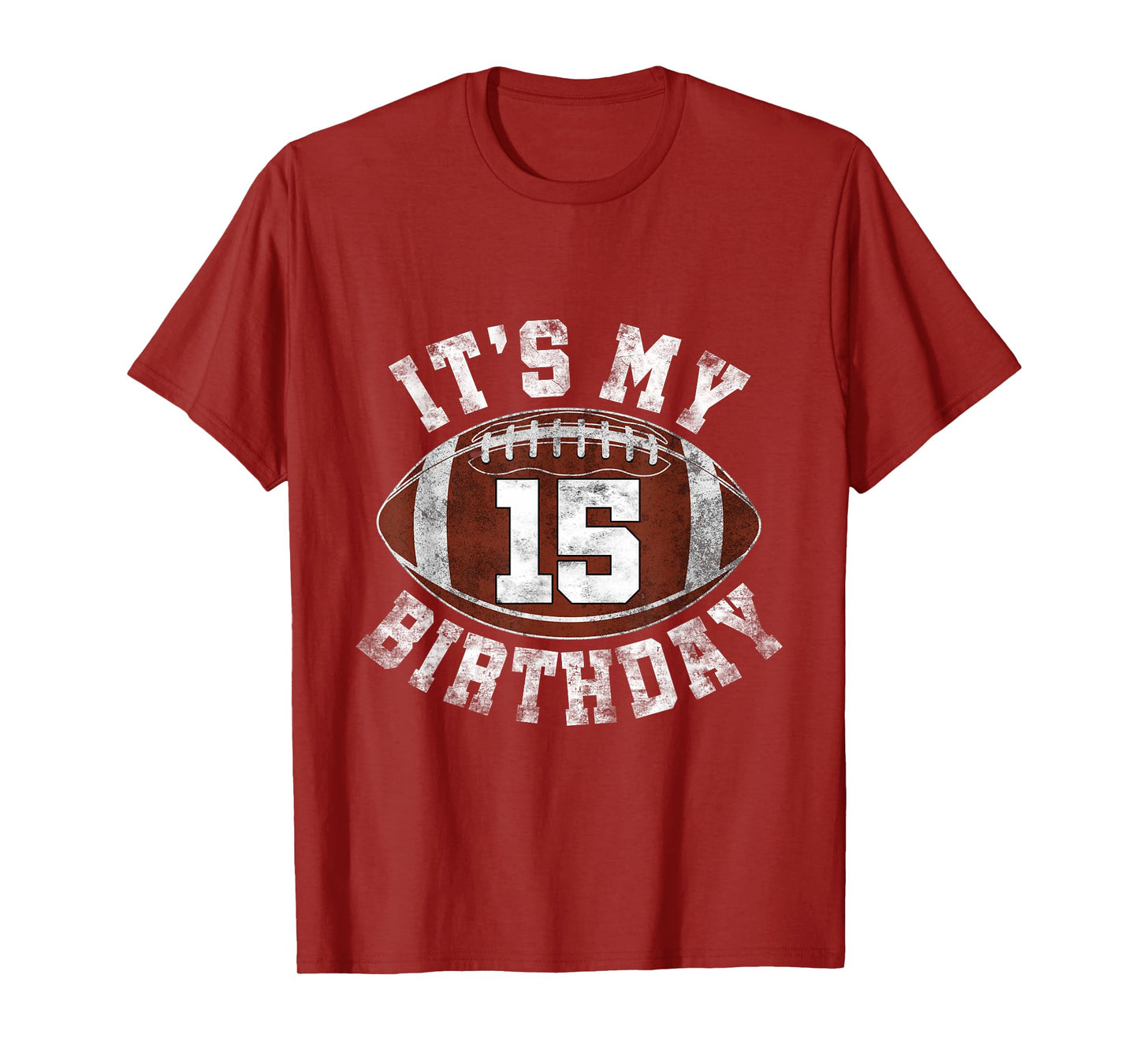 It's My 15th Birthday Boy 15 Year Old Gifts Football Player T-Shirt