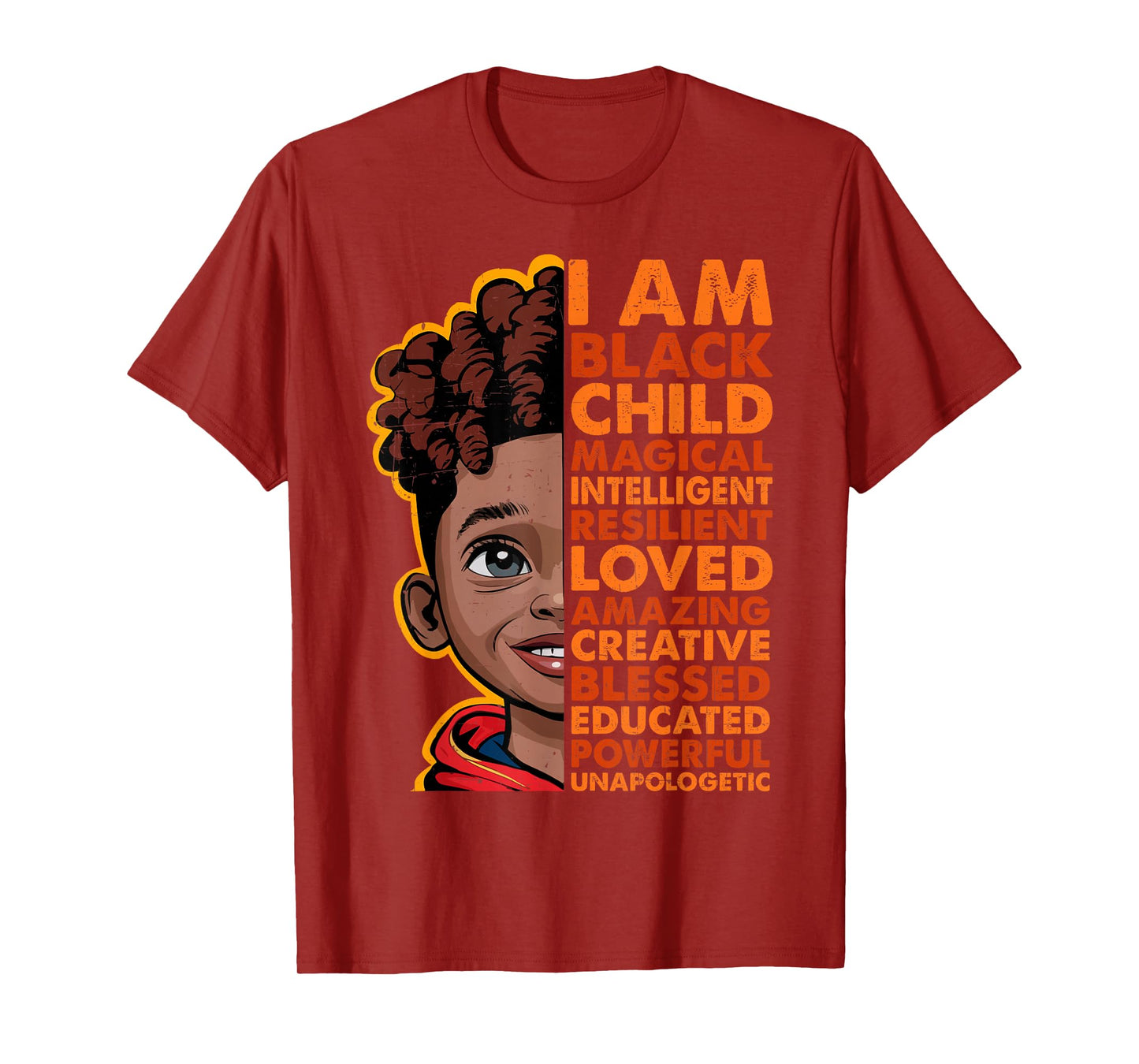 I am Black History Month Shirt Kids Boys African American T-Shirt
