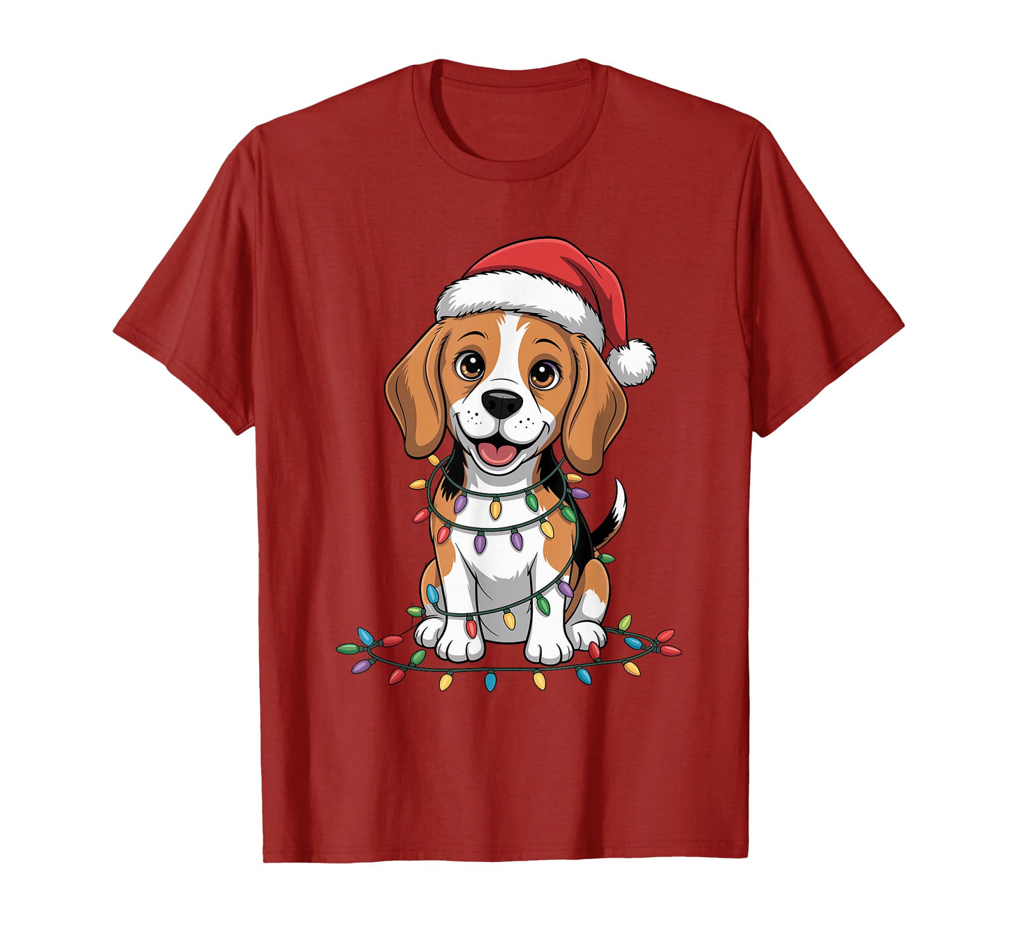 Cute Beagle Christmas Xmas Santa Hat Dog Lovers Holiday T-Shirt