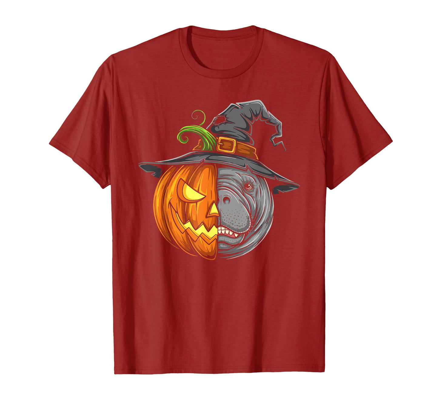 Manatee Pumpkin Jack O Lantern Halloween Kids Mens Womens T-Shirt