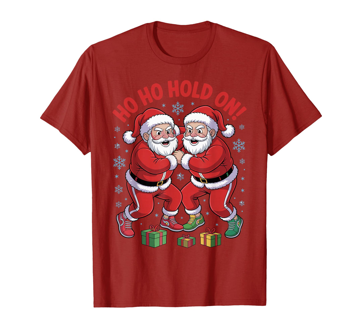 Santa Wrestling Lover Funny Wrestler Xmas Christmas Pajama T-Shirt