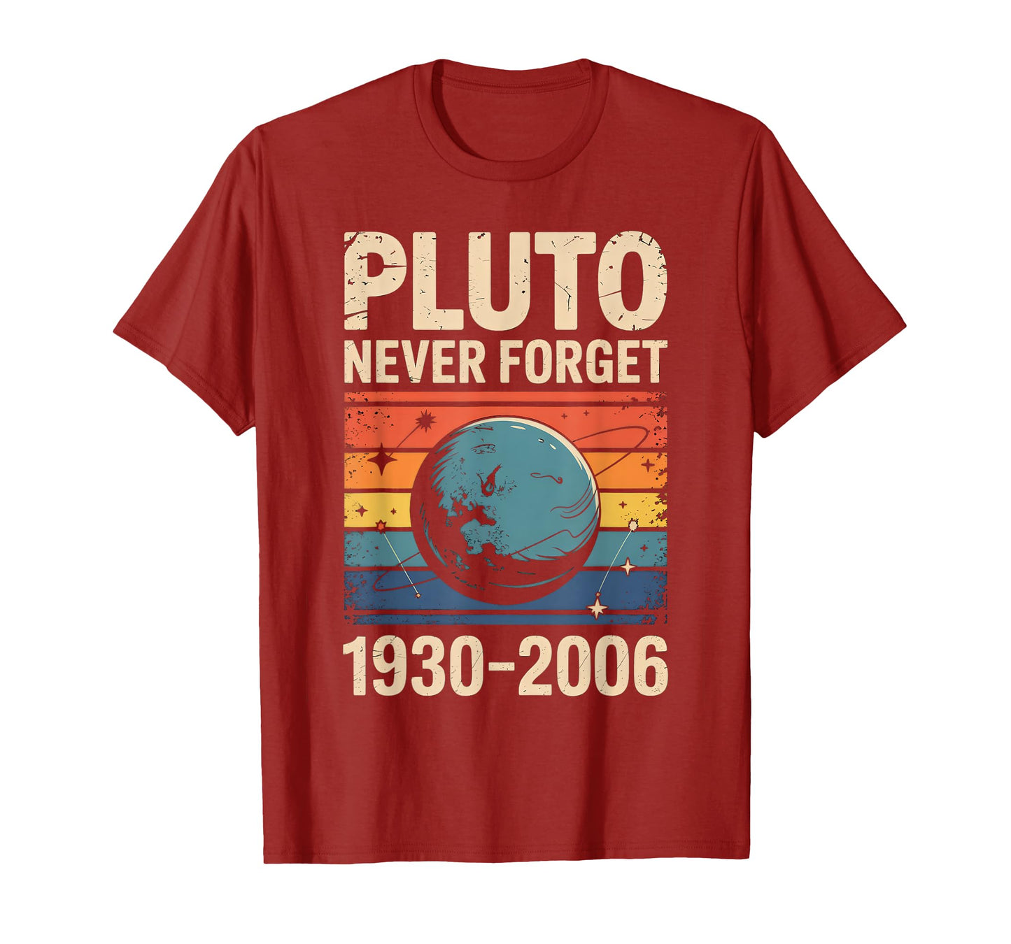 Never Forget Pluto Vintage Funny Space Science T-Shirt
